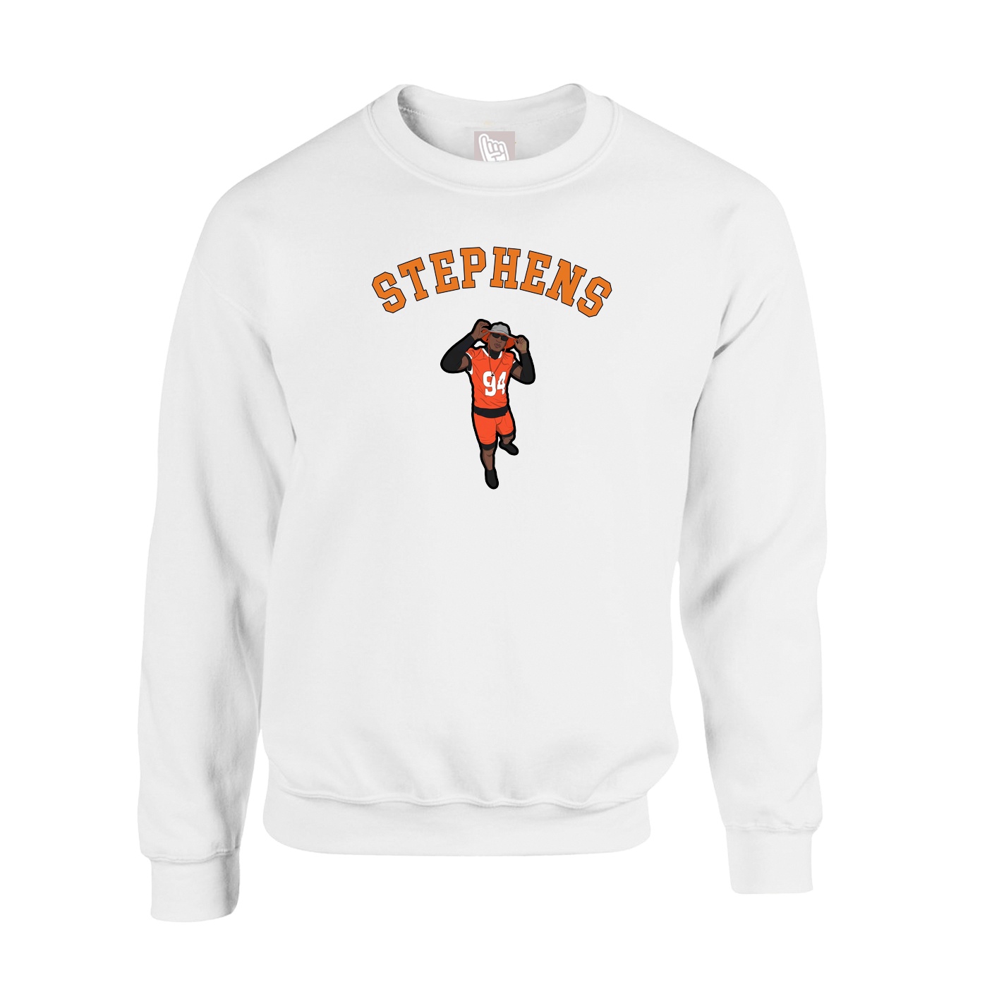 Fleece Crew — Shirsey Arch in White
