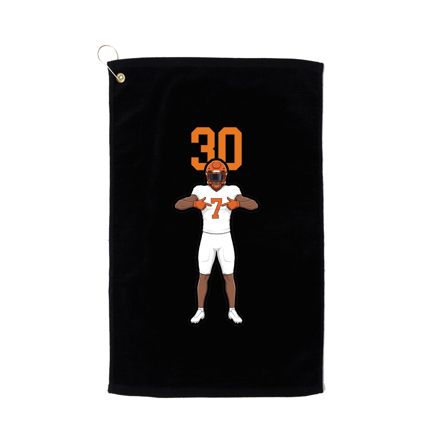 Golf Towel — Number Top in Black