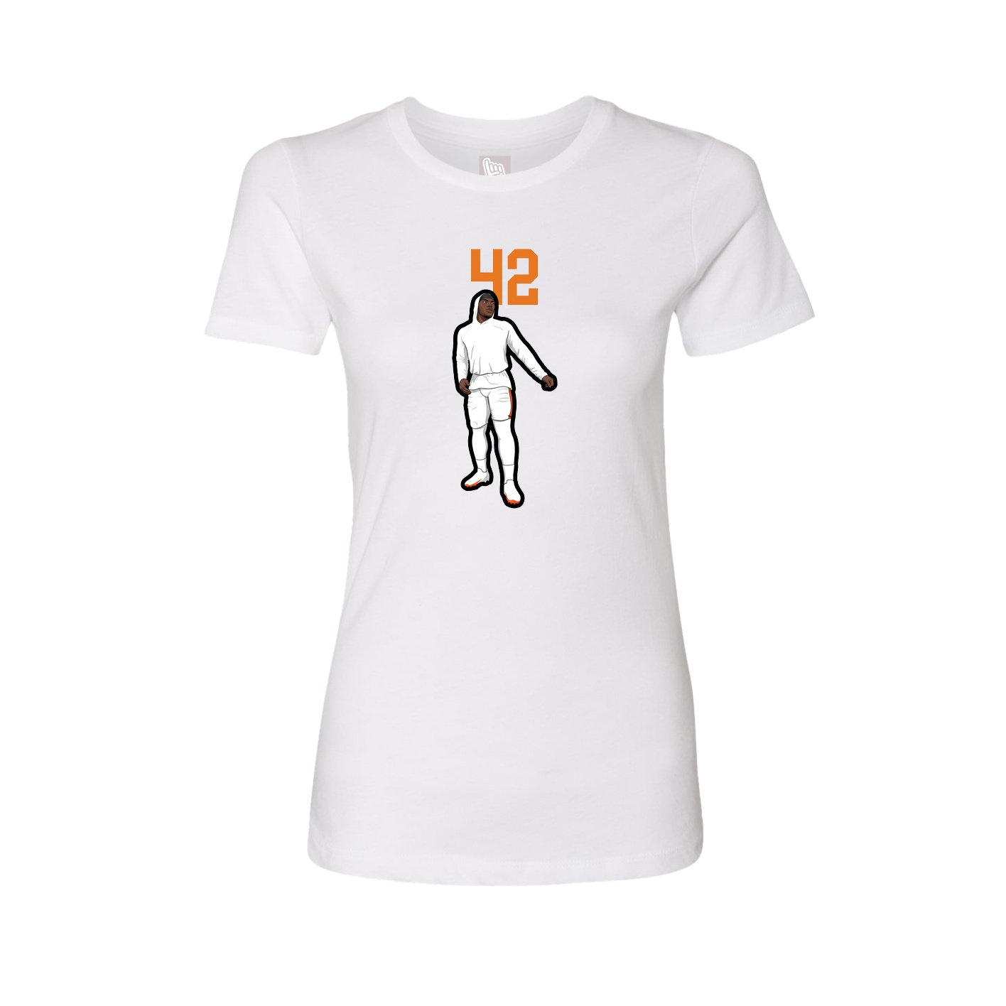 Fitted Women's Tee — Number Top in White