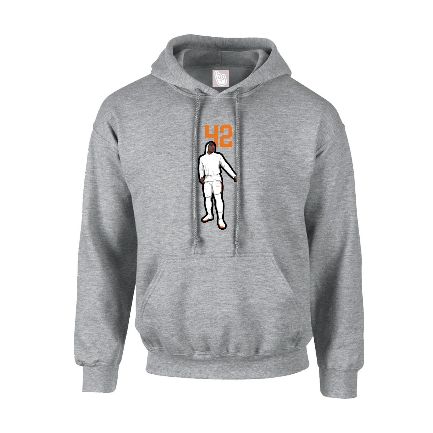 Hoodie — Number Top in Grey