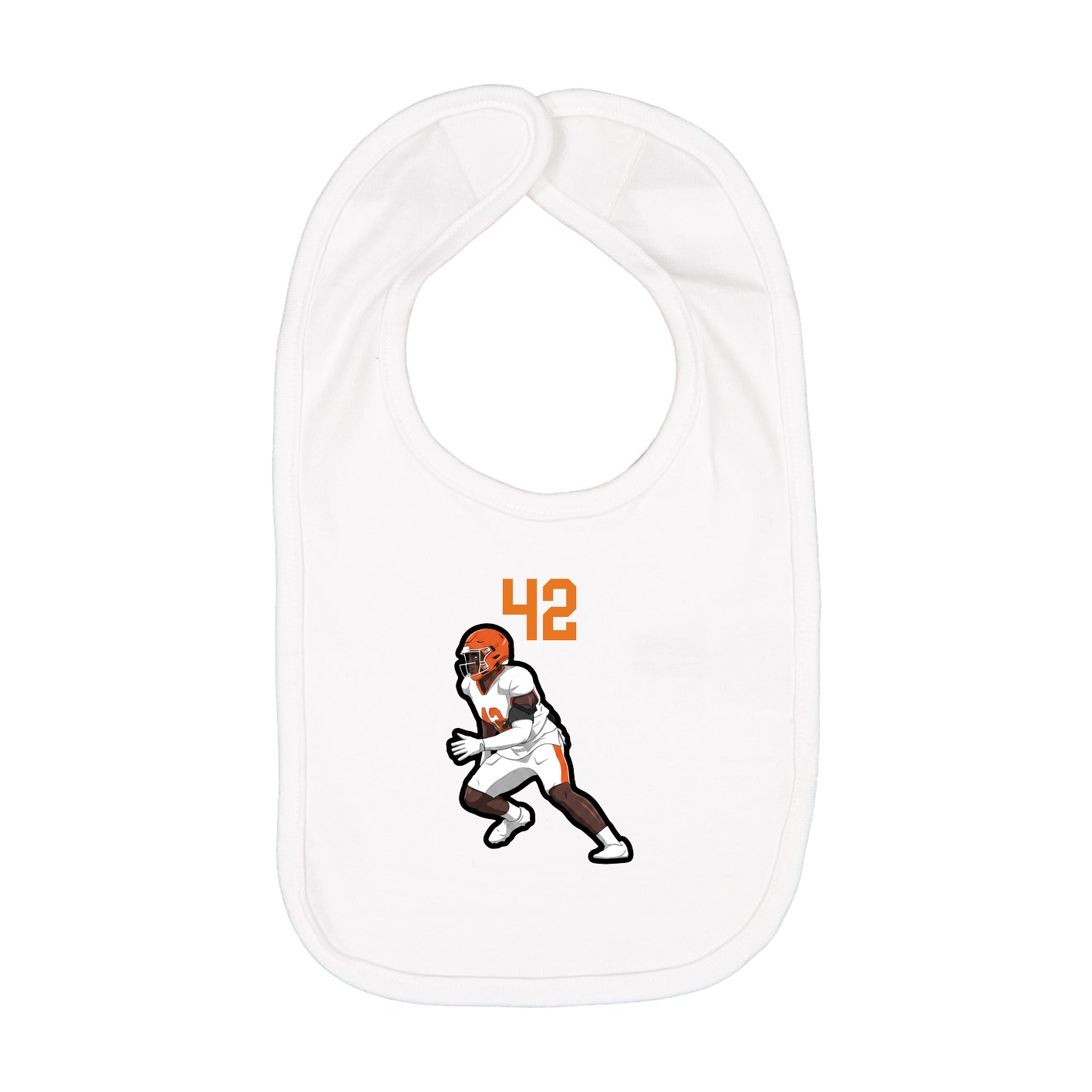 Infant Bib — Number Top in White