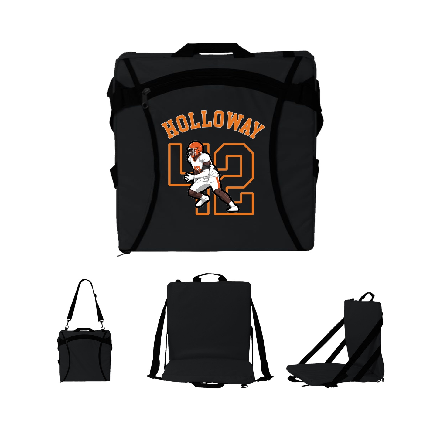 Folding Stadium Seat — Shirsey Arch in Black