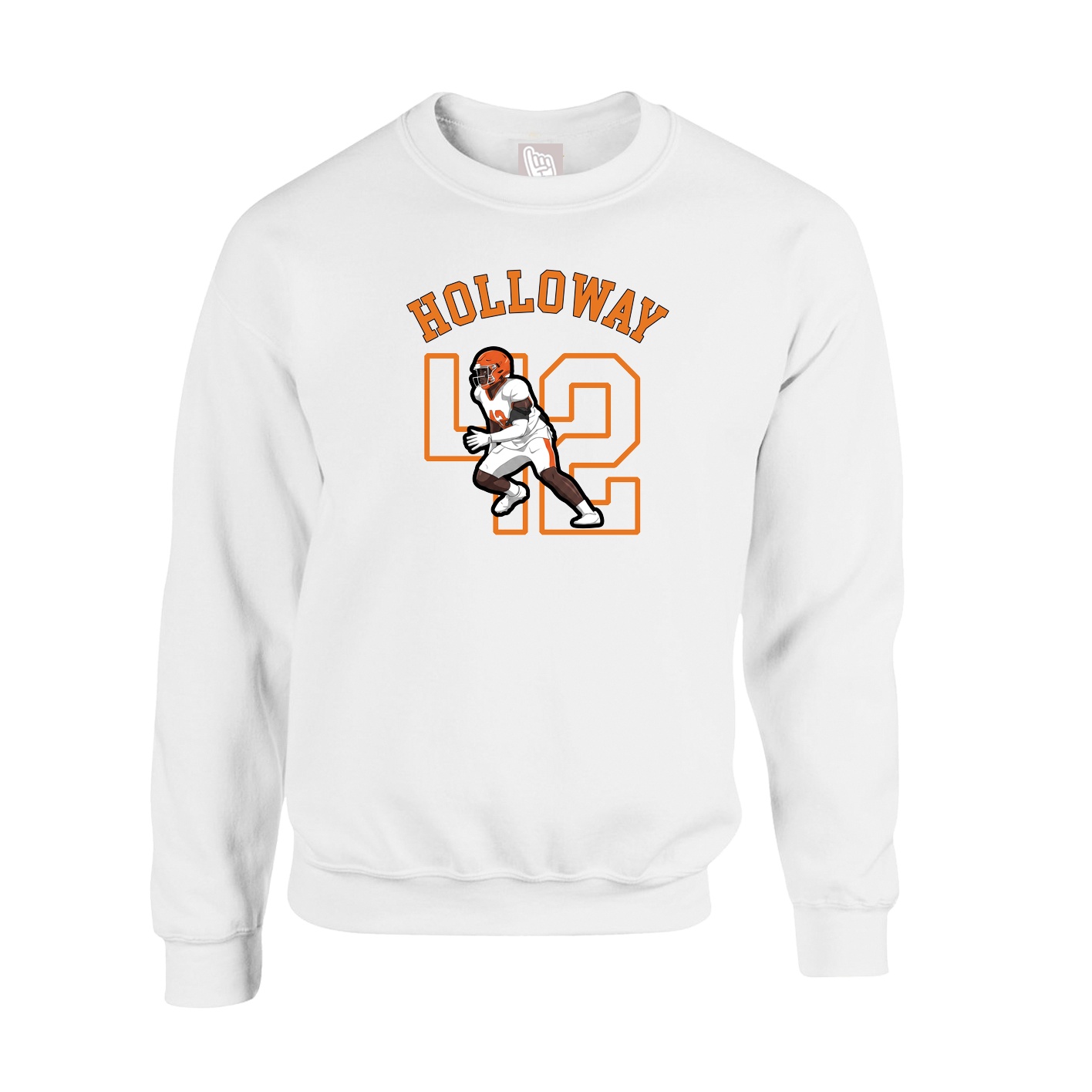 Fleece Crew — Shirsey Arch in White