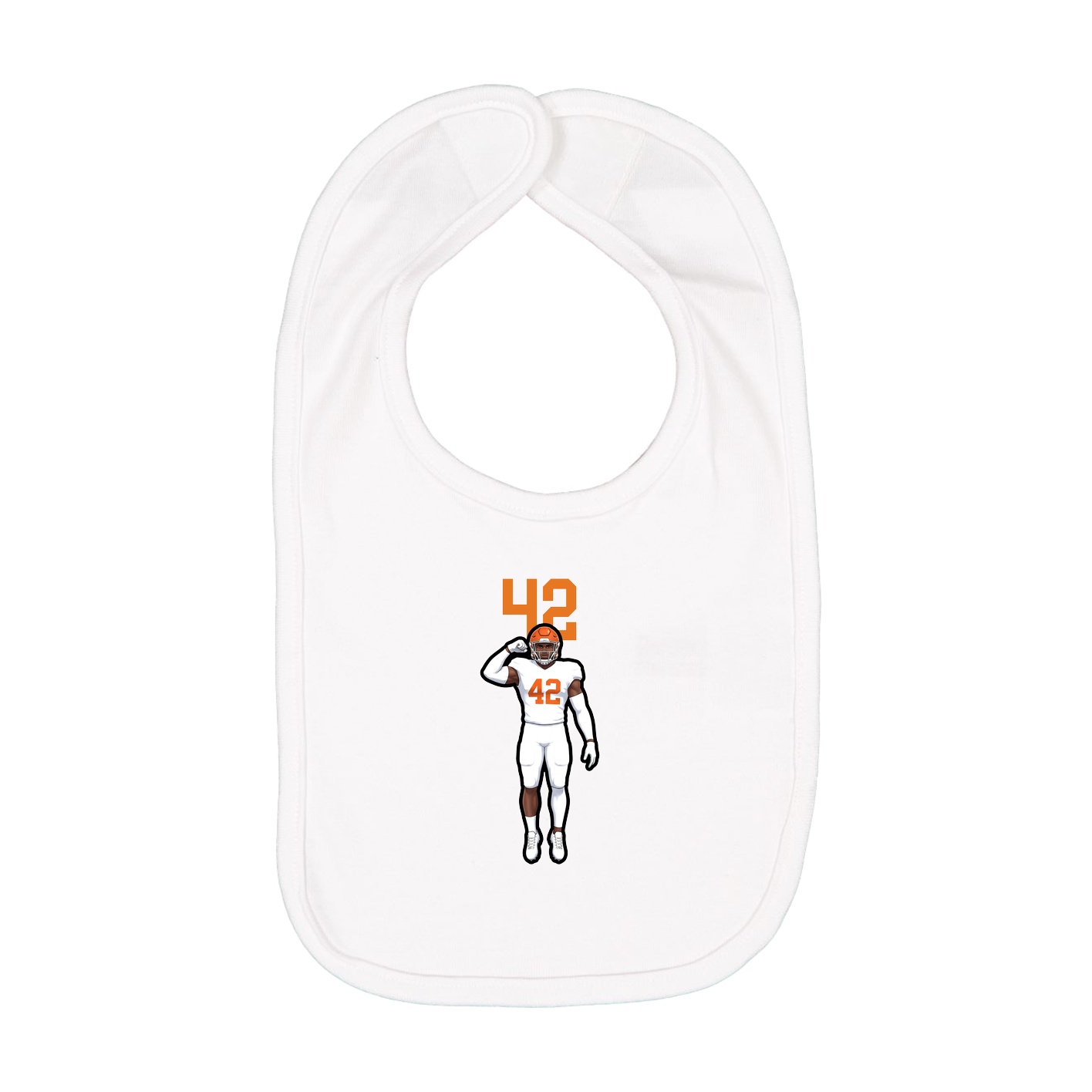 Infant Bib — Number Top in White