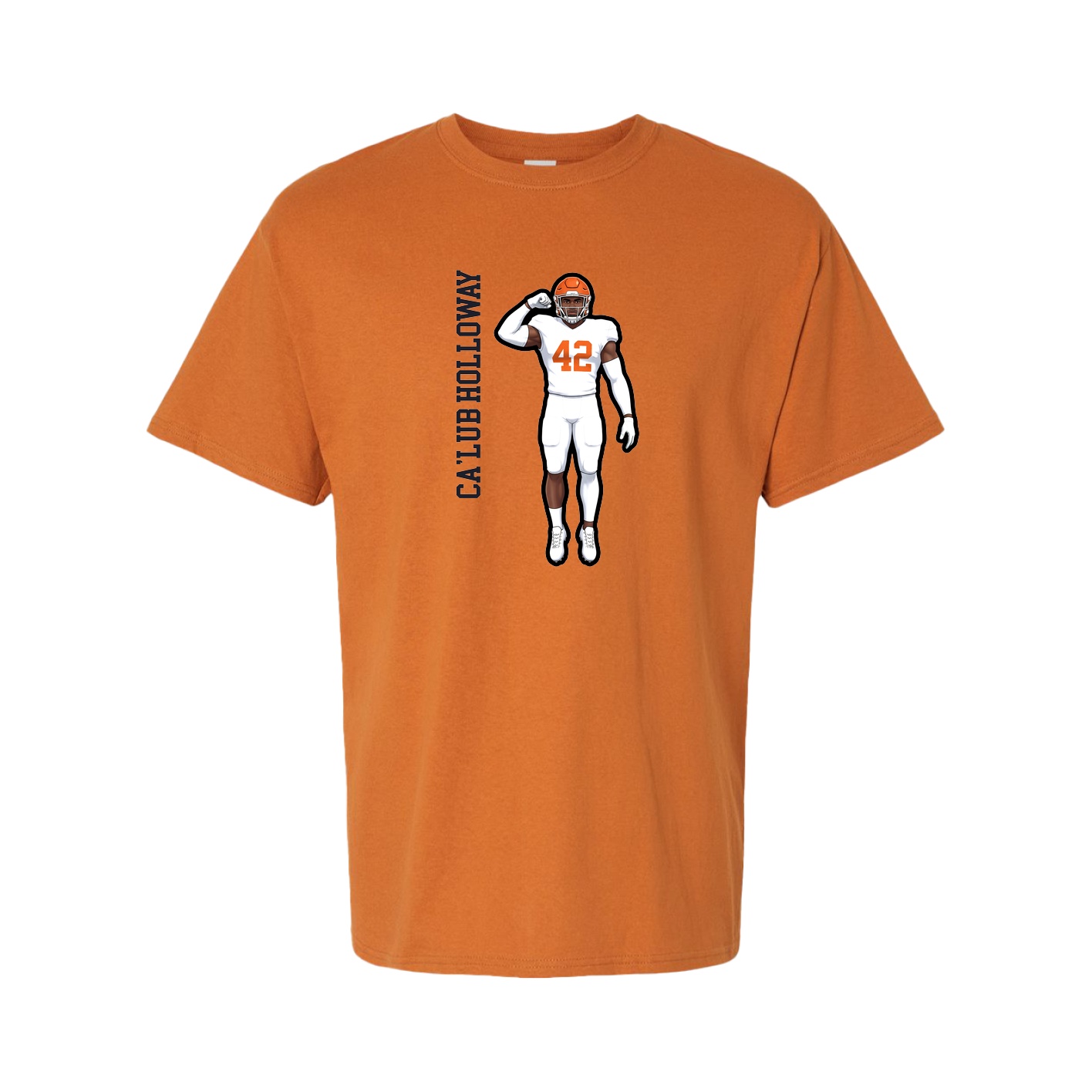 Tee — Name Vertical in Orange