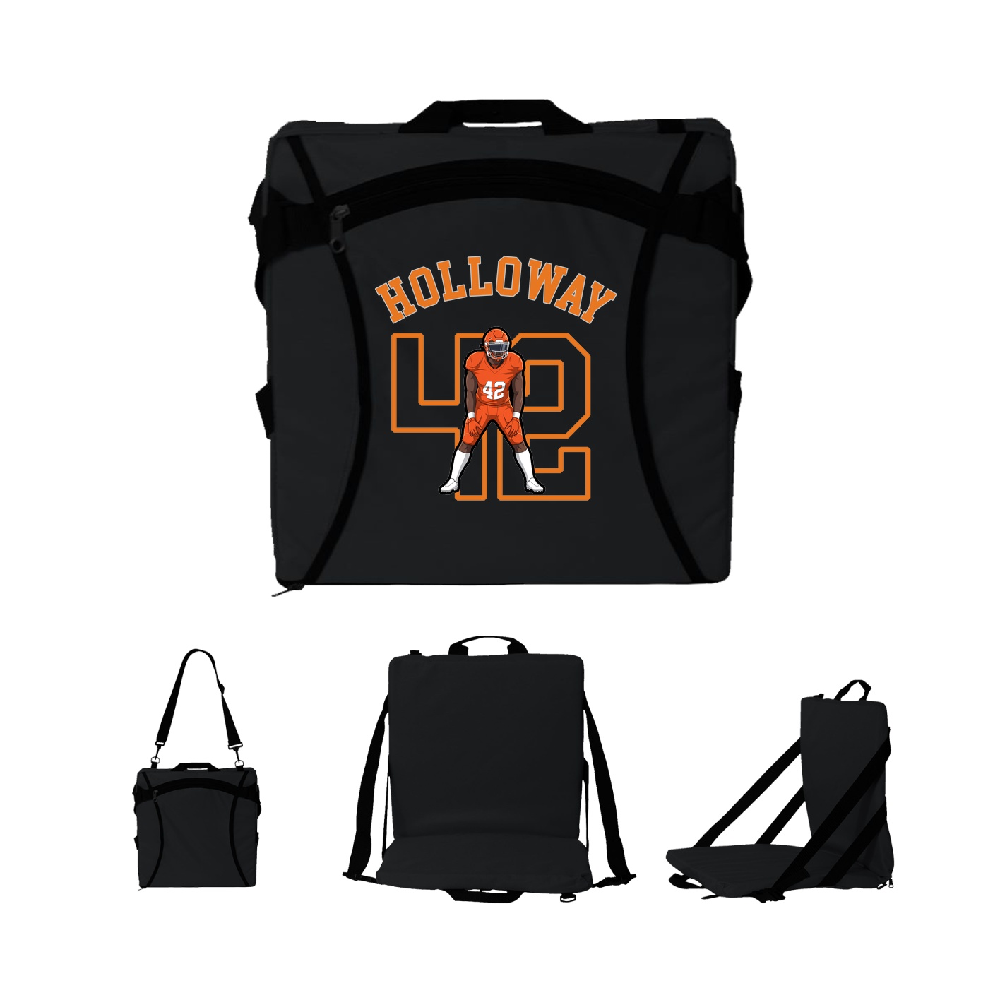 Folding Stadium Seat — Shirsey Arch in Black