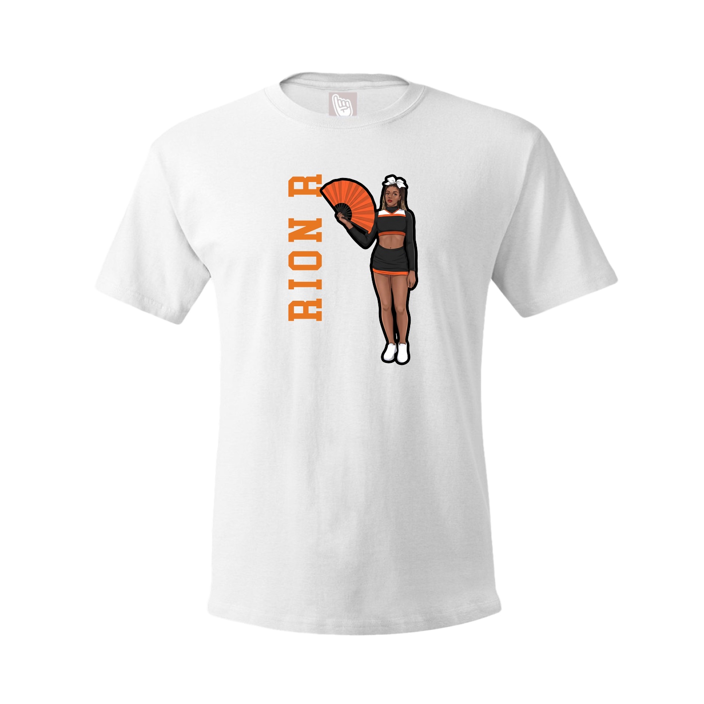 Youth Tee — Name Vertical in White
