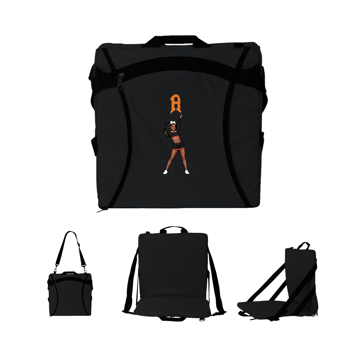 Folding Stadium Seat — Shirsey in Black