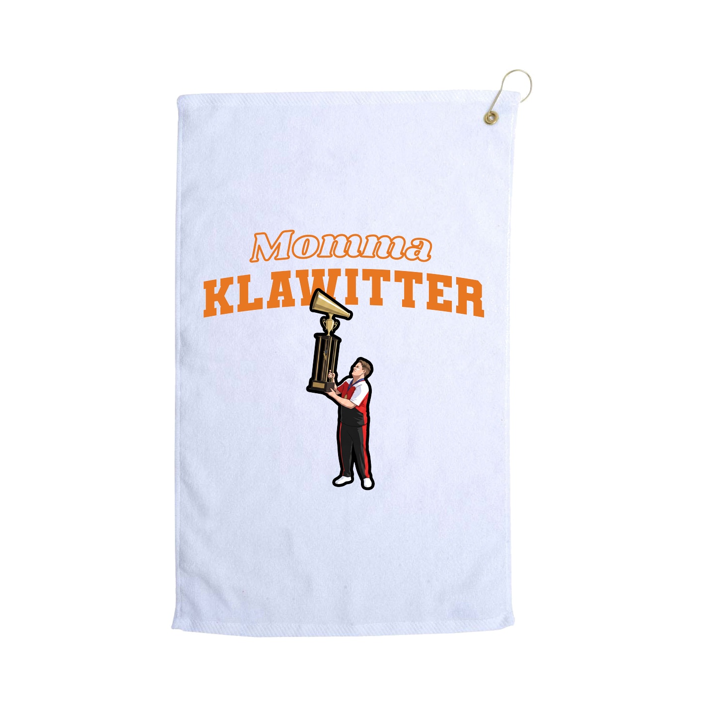 Golf Towel — Mothers Day Block in White