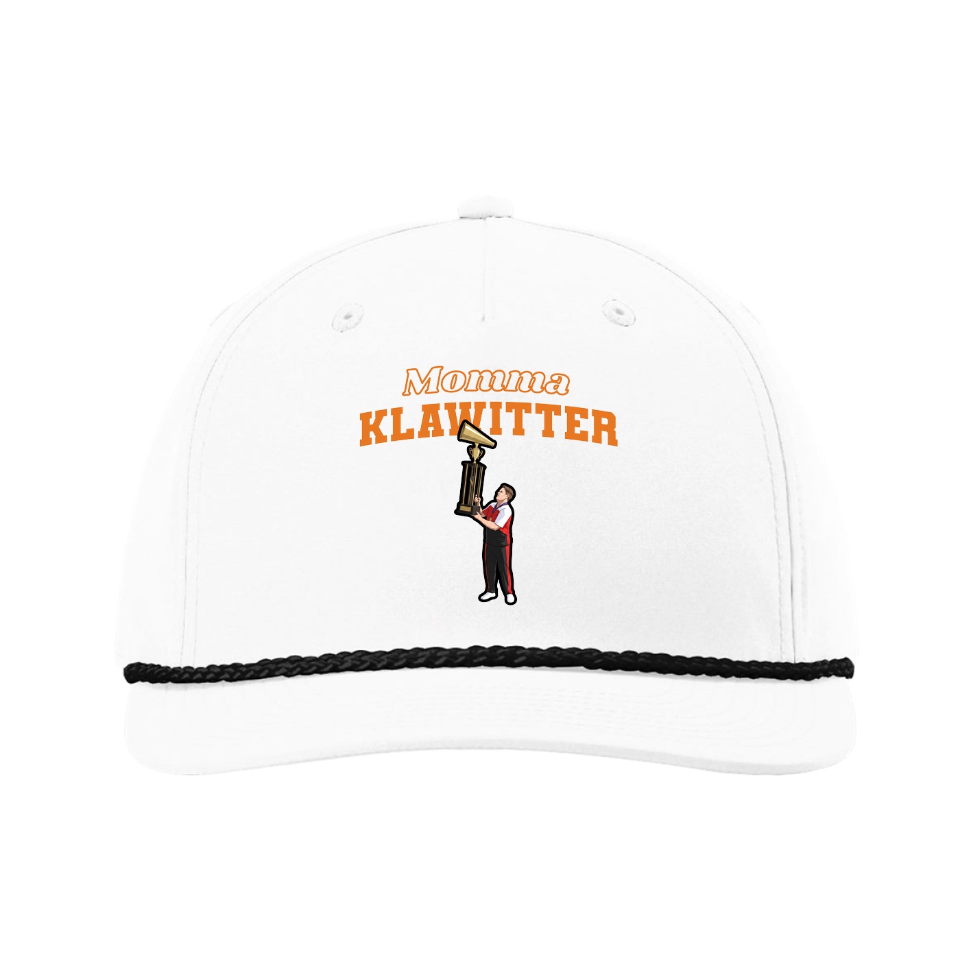 Five-Panel Classic Rope Cap — Mothers Day Block in White