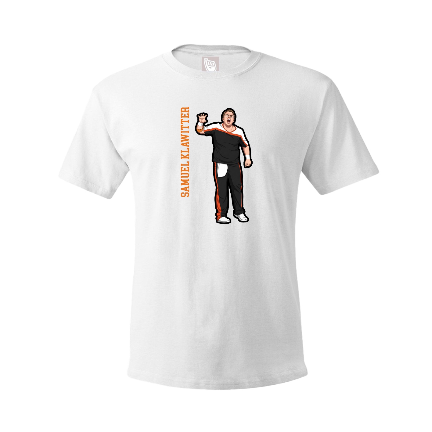 Youth Tee — Name Vertical in White