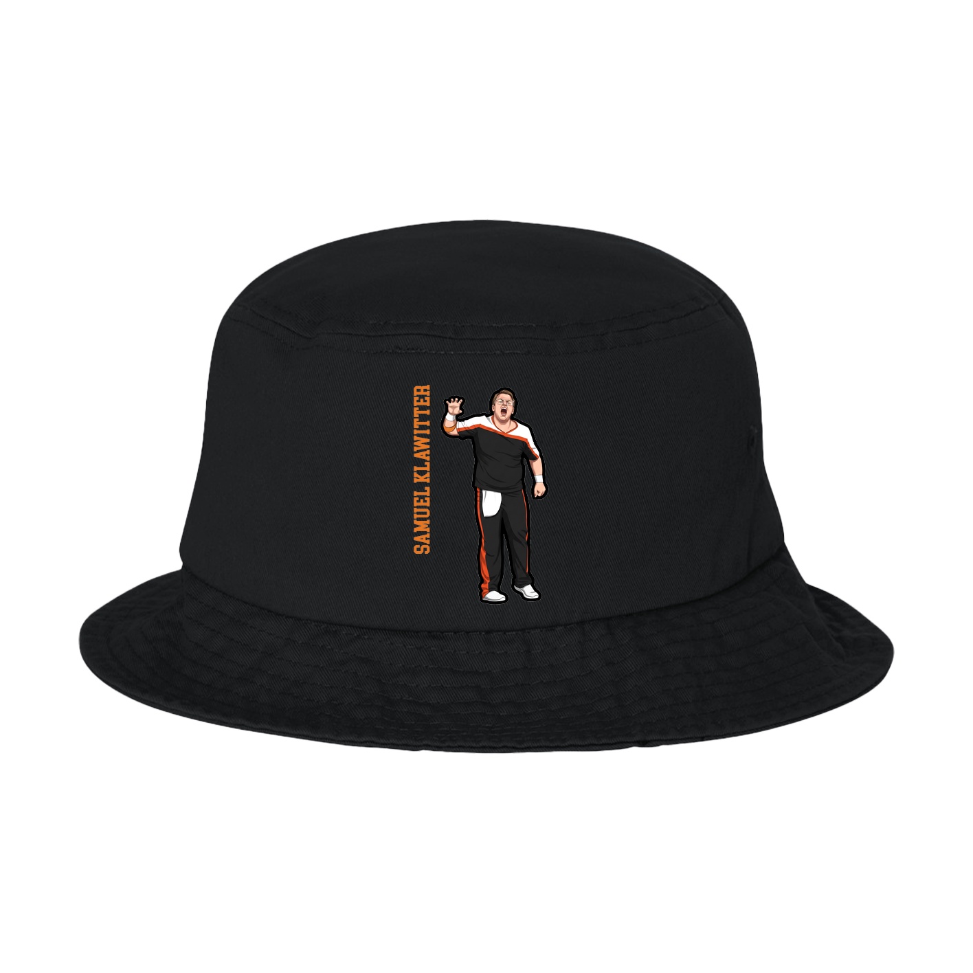 Bucket Cap — Name Vertical in Black