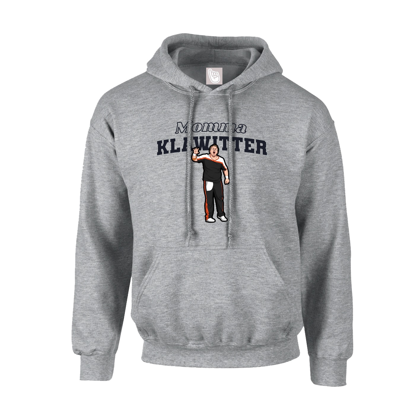 Youth Hoodie — Mothers Day Block in Grey