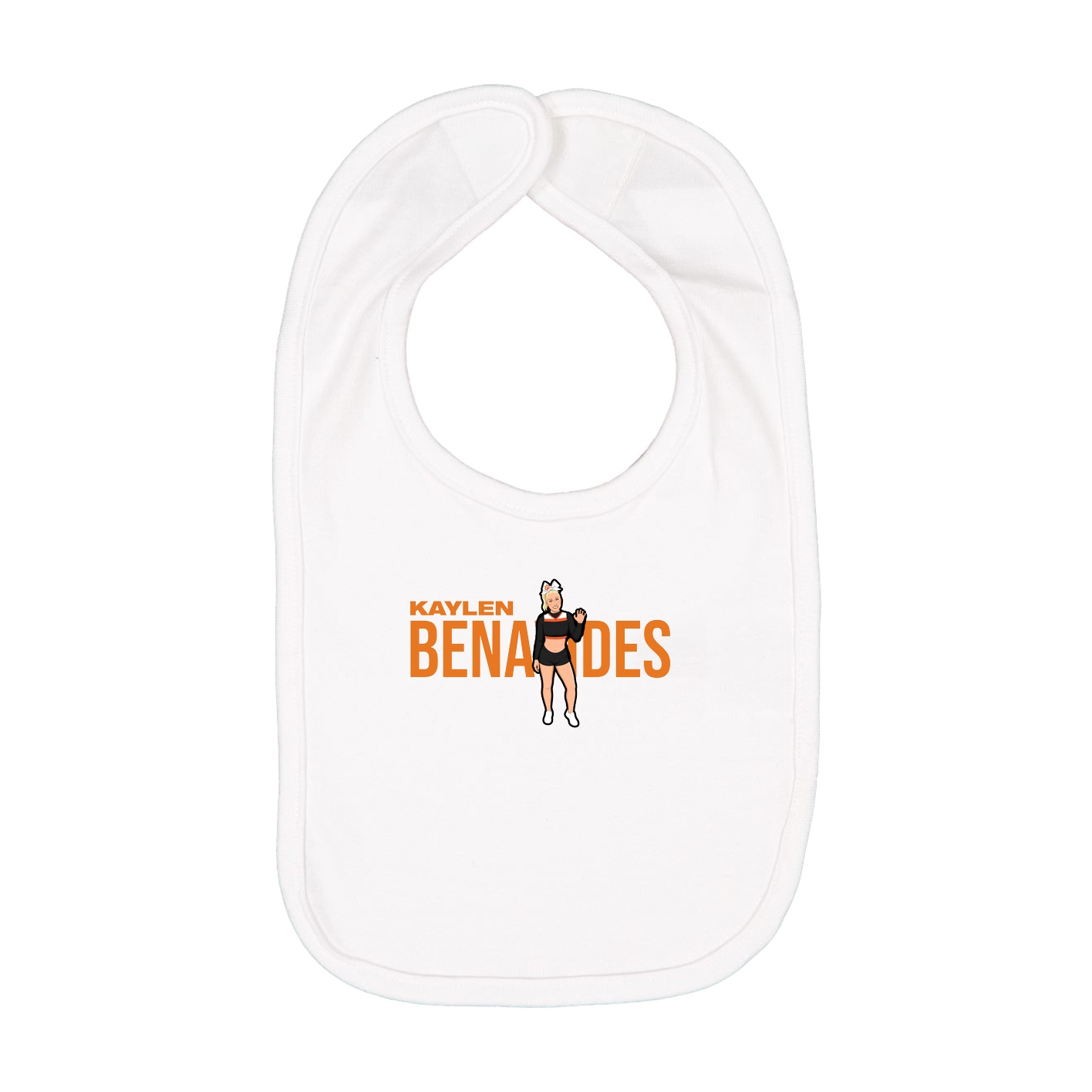 Infant Bib — Player Name in White