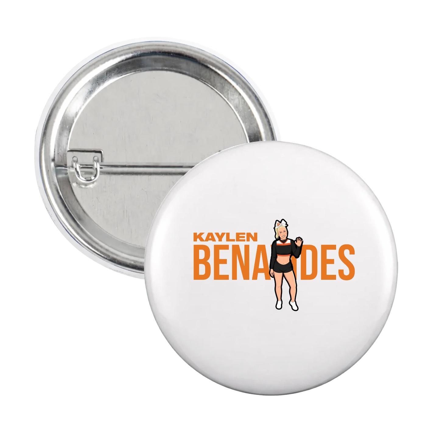 Game Day Button — Player Name in White