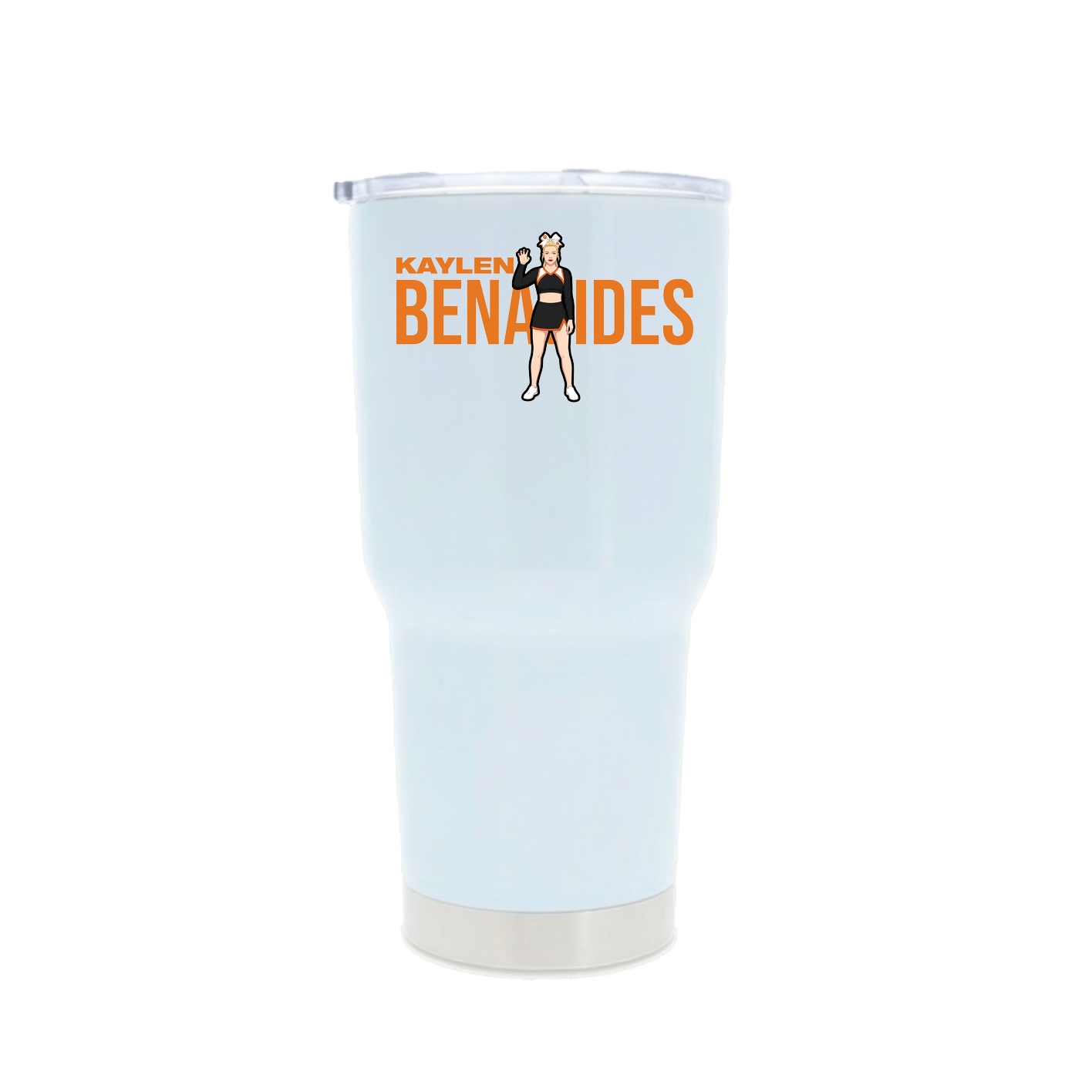 30oz Stainless Steel Tumbler — Player Name in White