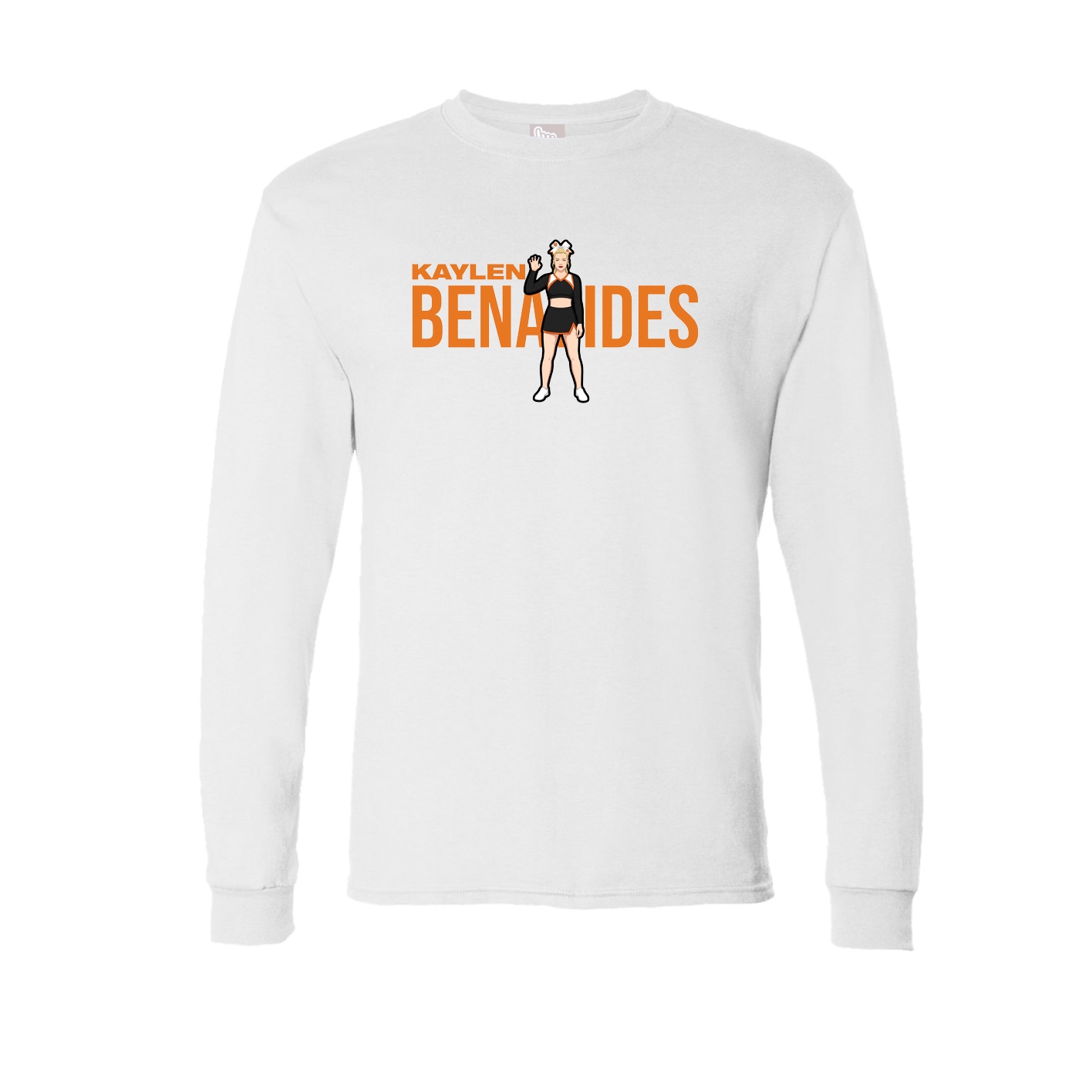Long Sleeve Tee — Player Name in White