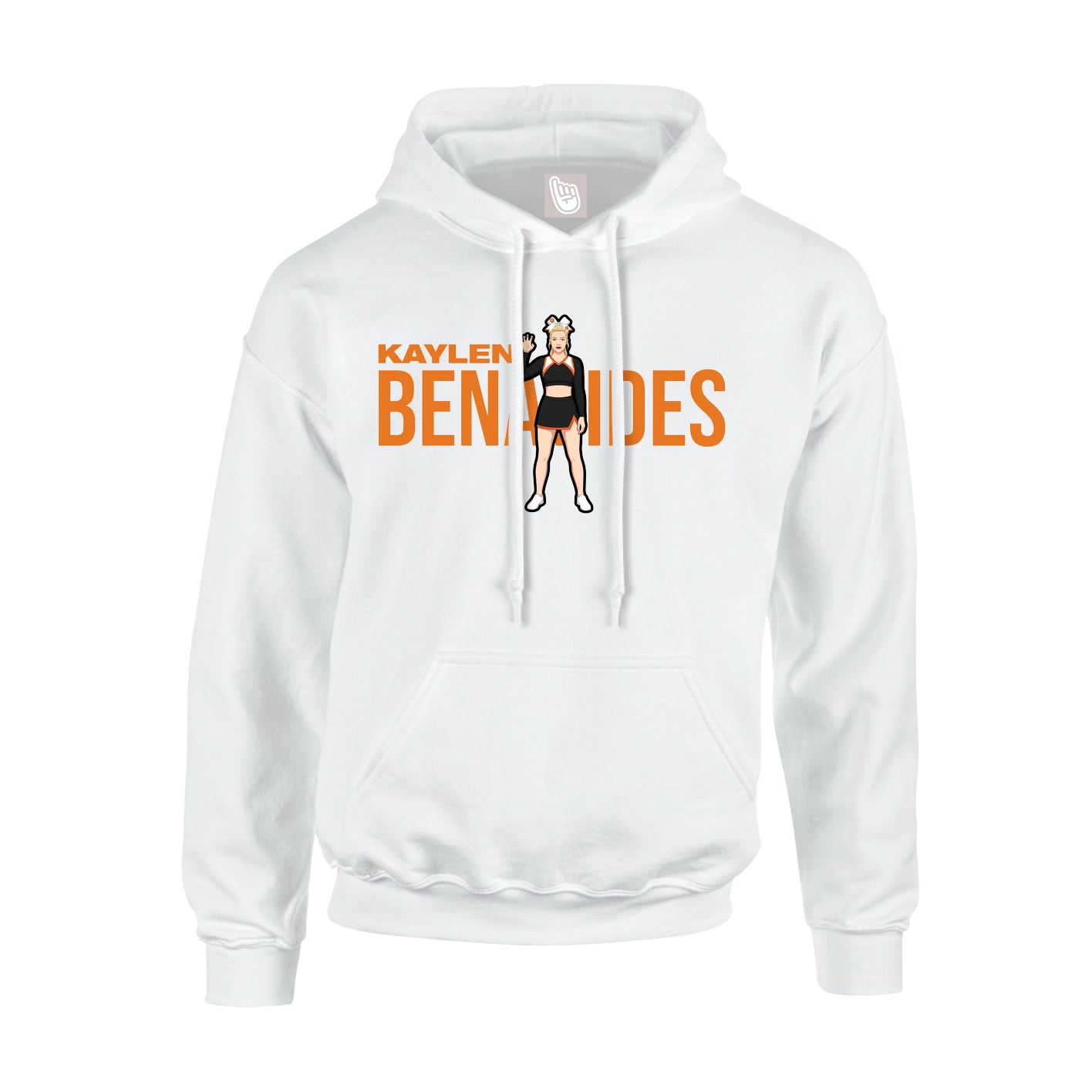 Youth Hoodie — Player Name in White