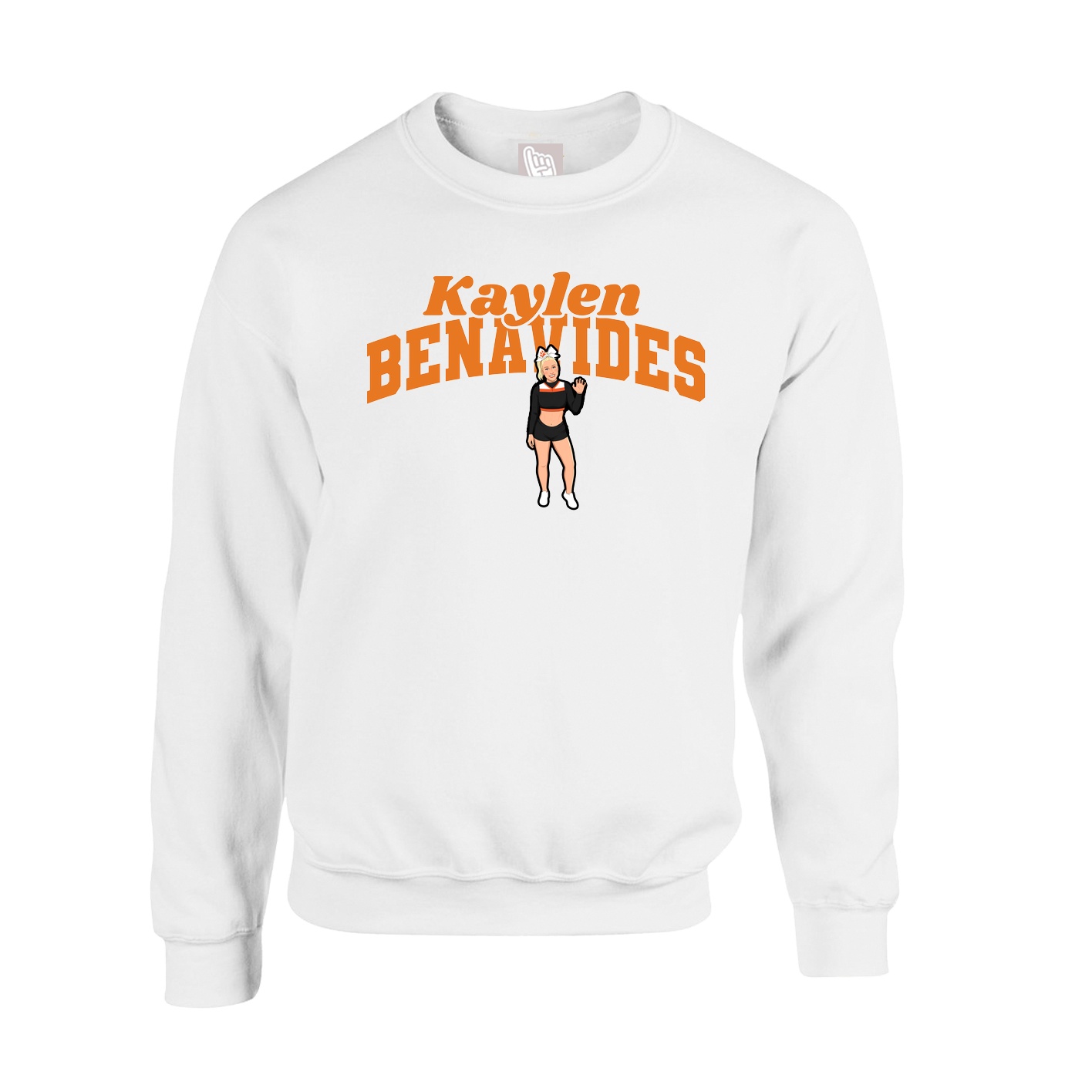 Fleece Crew — Signature Arch in White