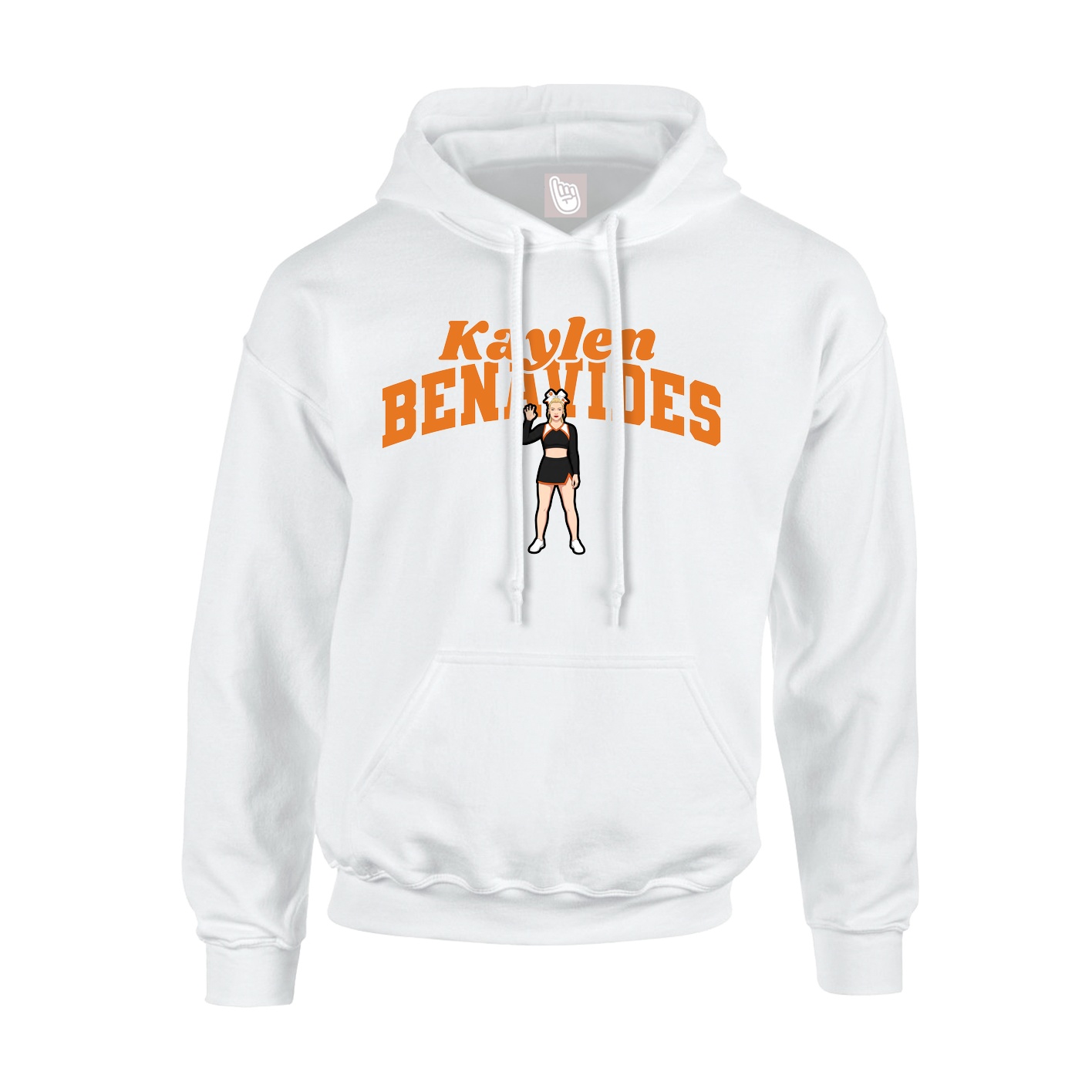 Youth Hoodie — Signature Arch in White