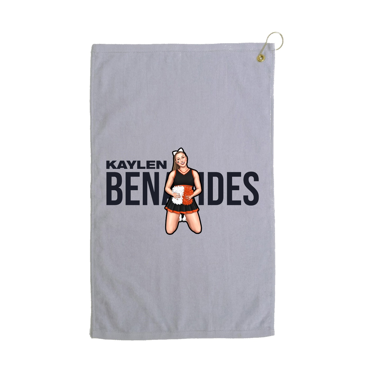 Golf Towel — Player Name in Grey