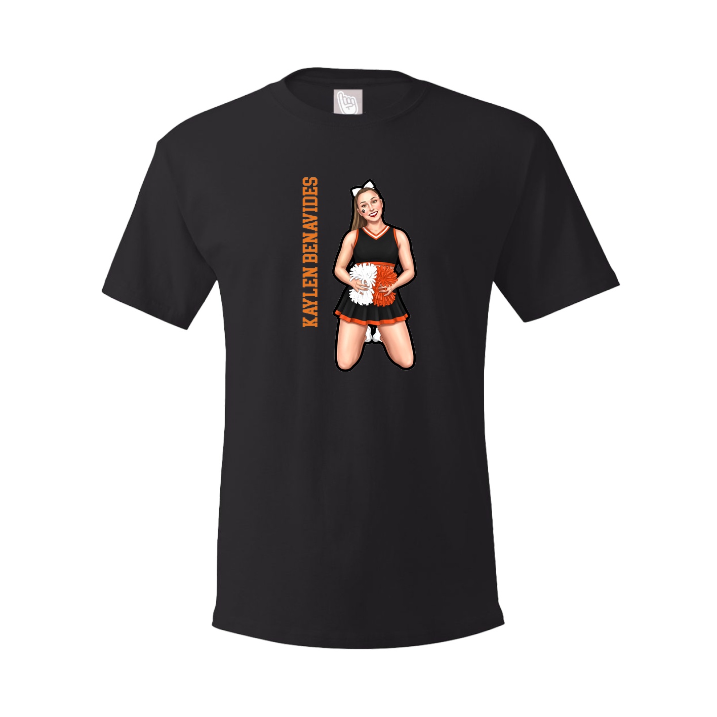 Youth Tee — Name Vertical in Black