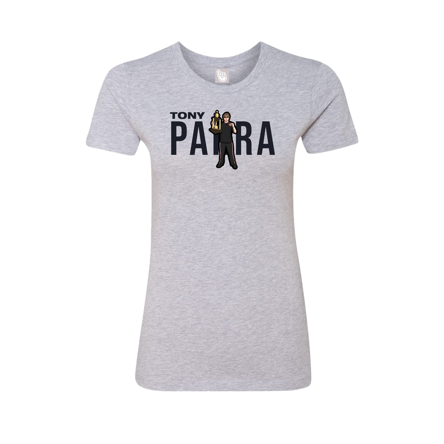 Fitted Women's Tee — Player Name in Grey