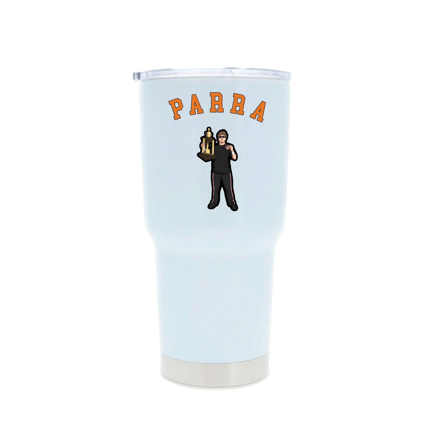 30oz Stainless Steel Tumbler — Shirsey Arch in White