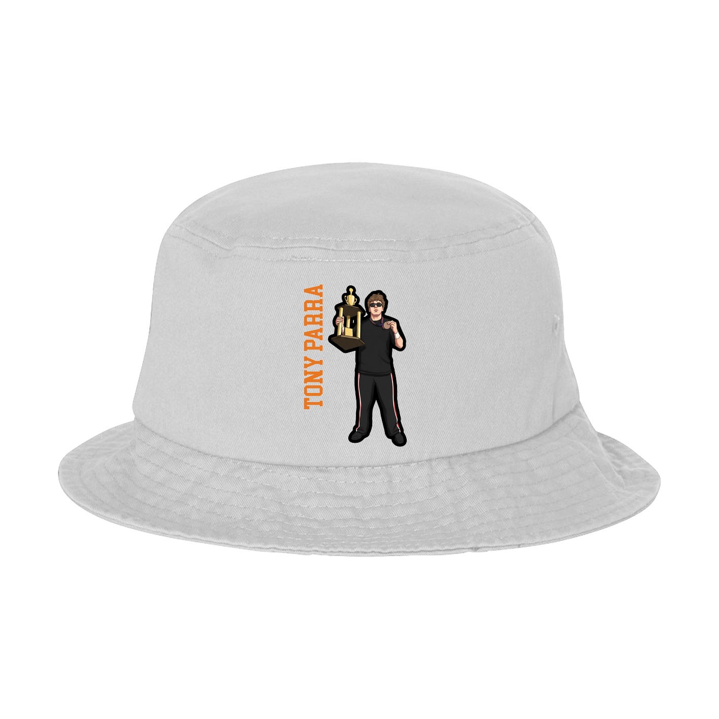 Bucket Cap — Name Vertical in White