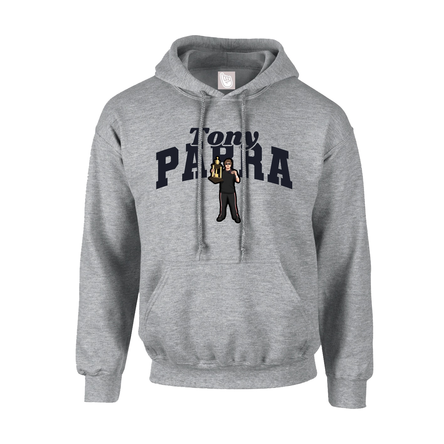Youth Hoodie — Signature Arch in Grey
