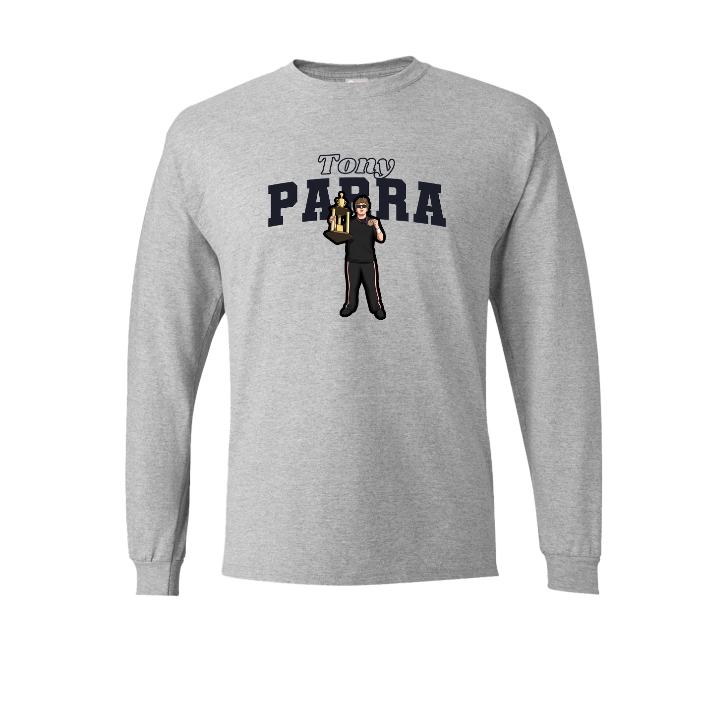Long Sleeve Tee — Name Arch in Grey
