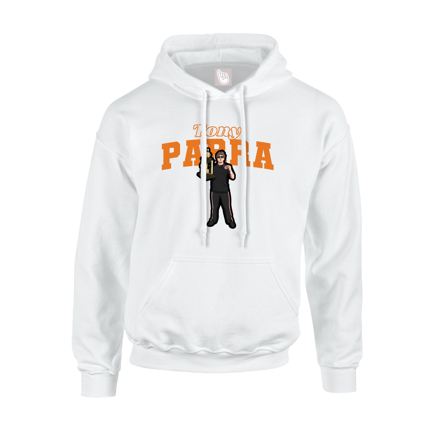 Hoodie — Name Arch in White