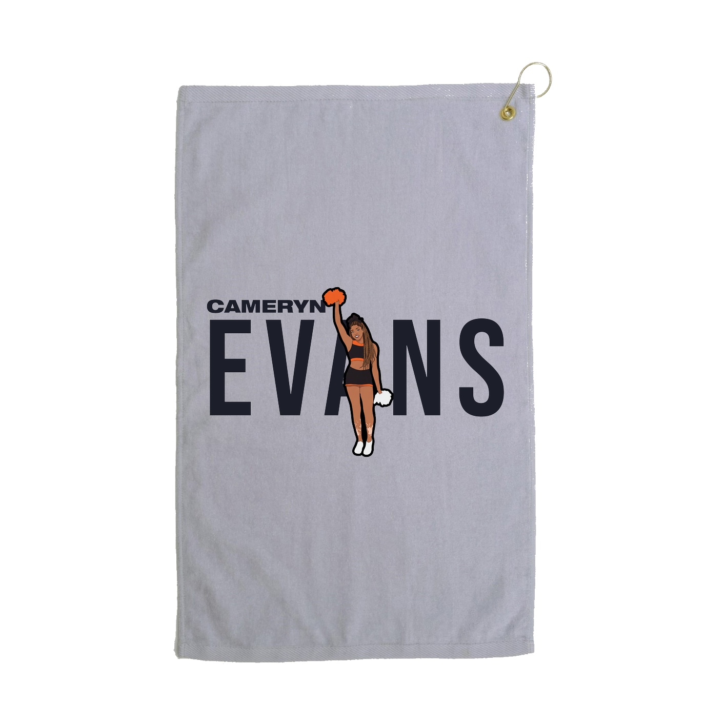 Golf Towel — Player Name in Grey