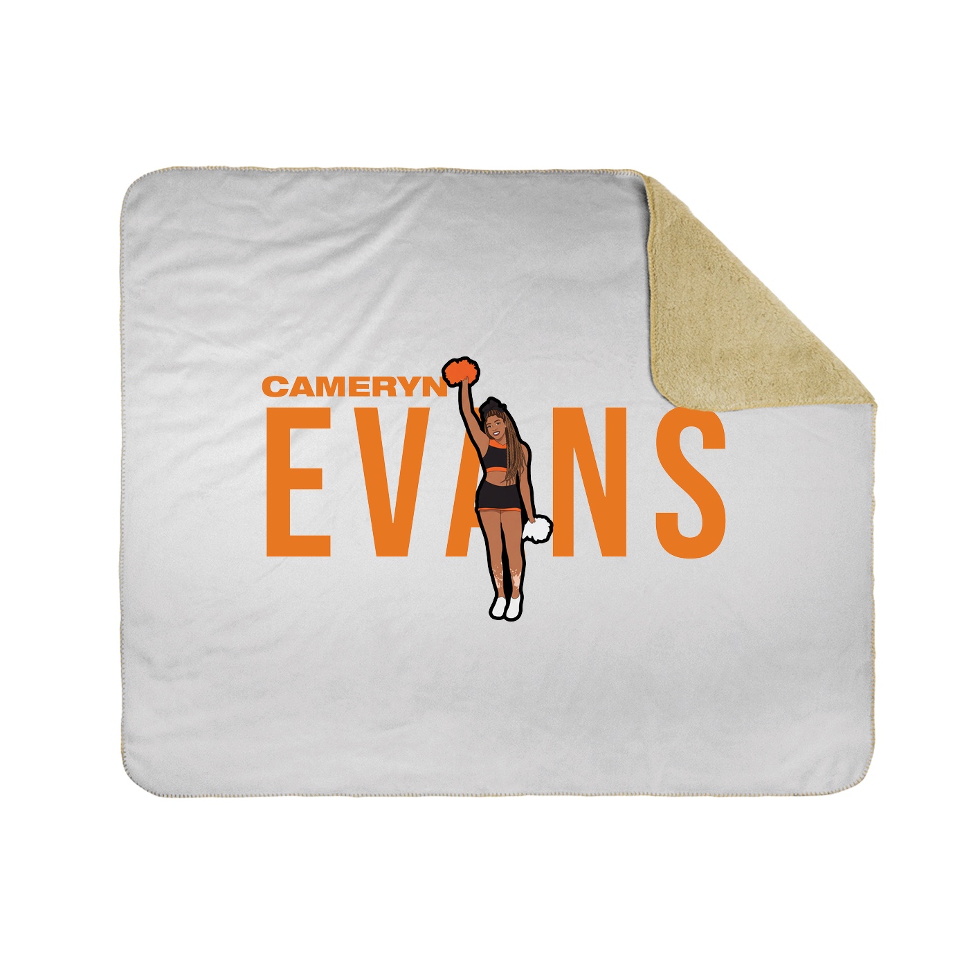 Throw Blanket — Player Name in White