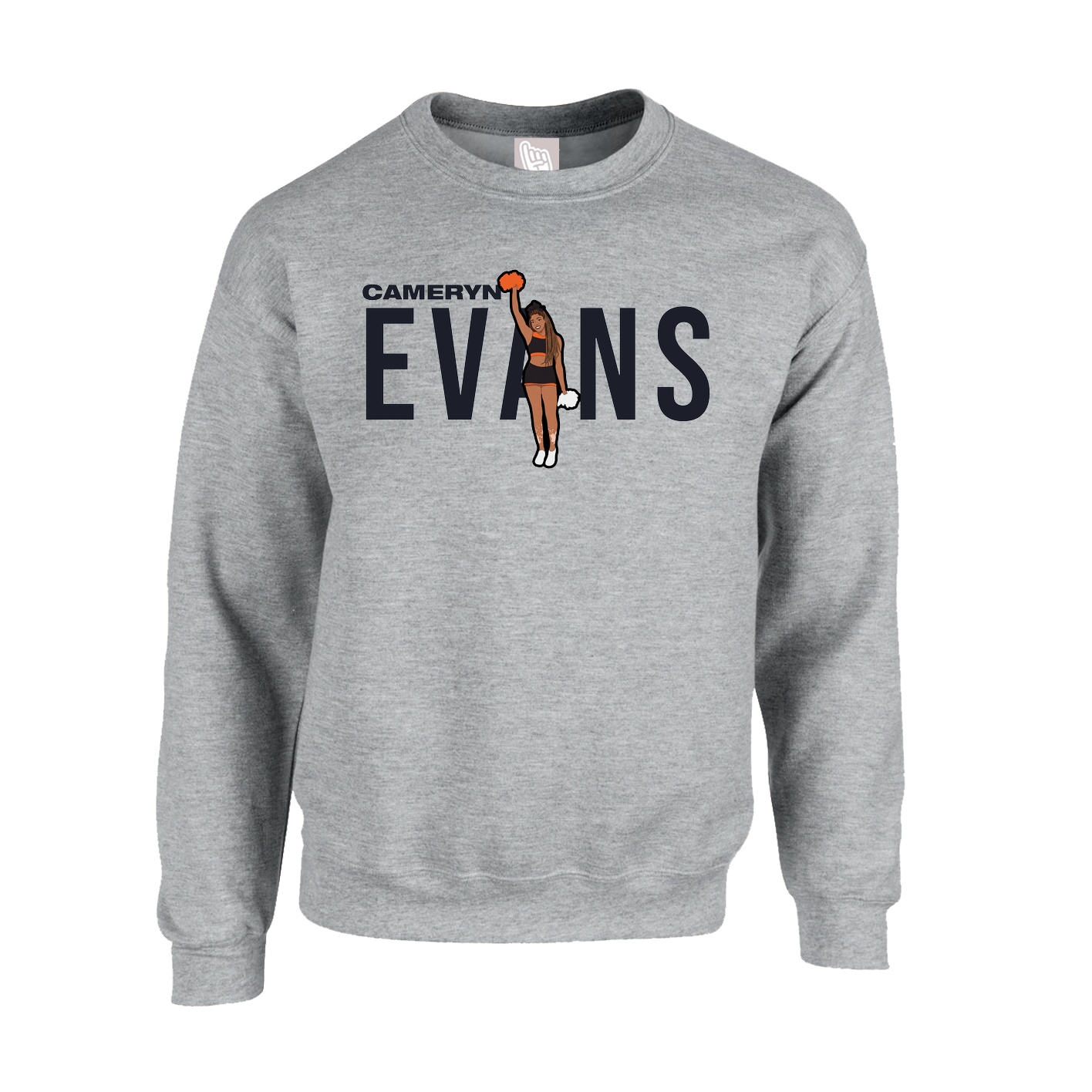 Fleece Crew — Player Name in Grey