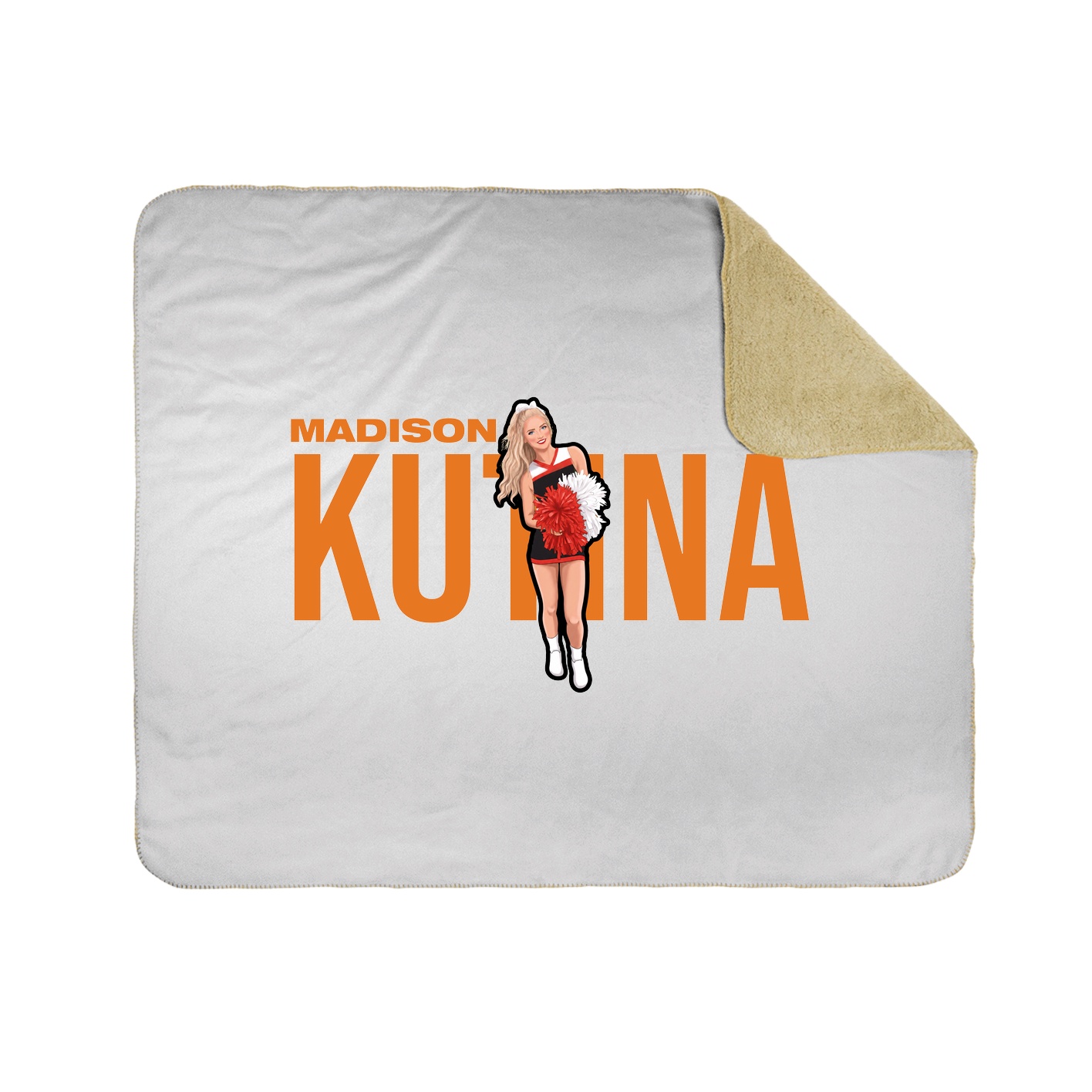 Throw Blanket — Player Name in White