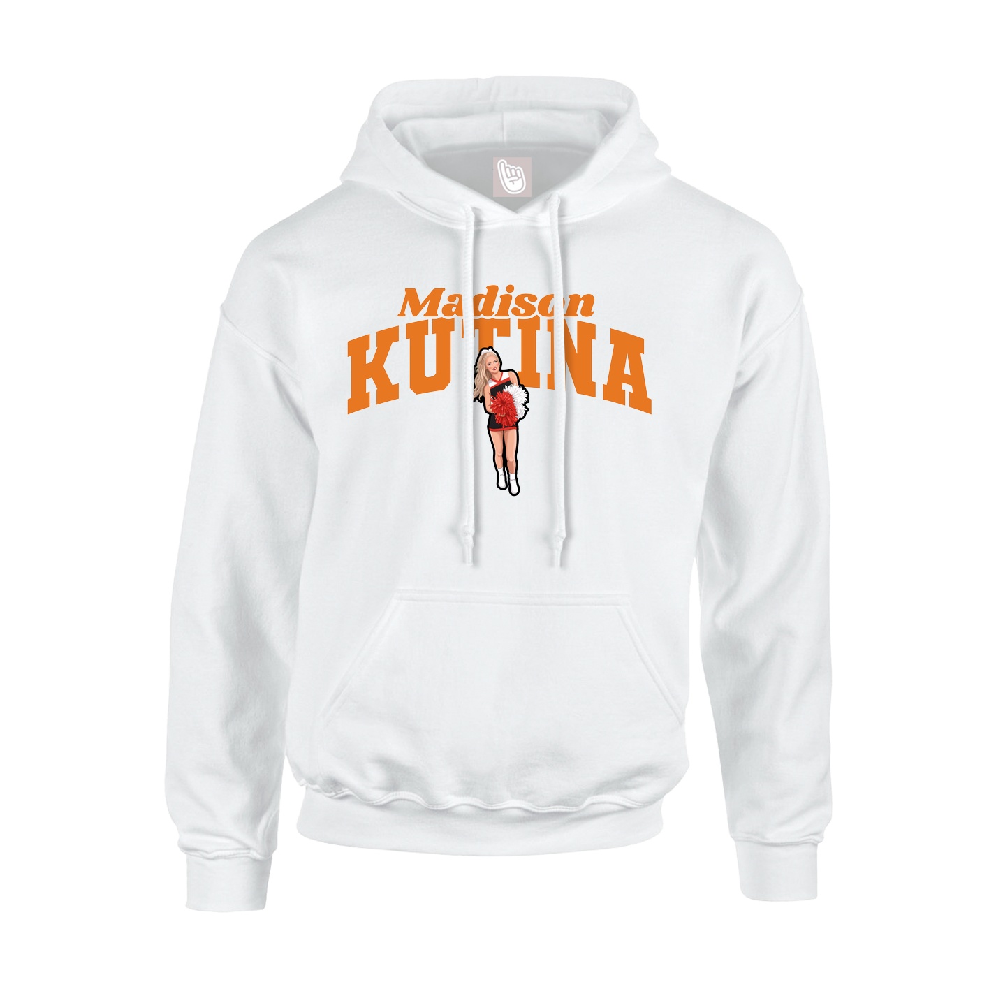 Youth Hoodie — Signature Arch in White