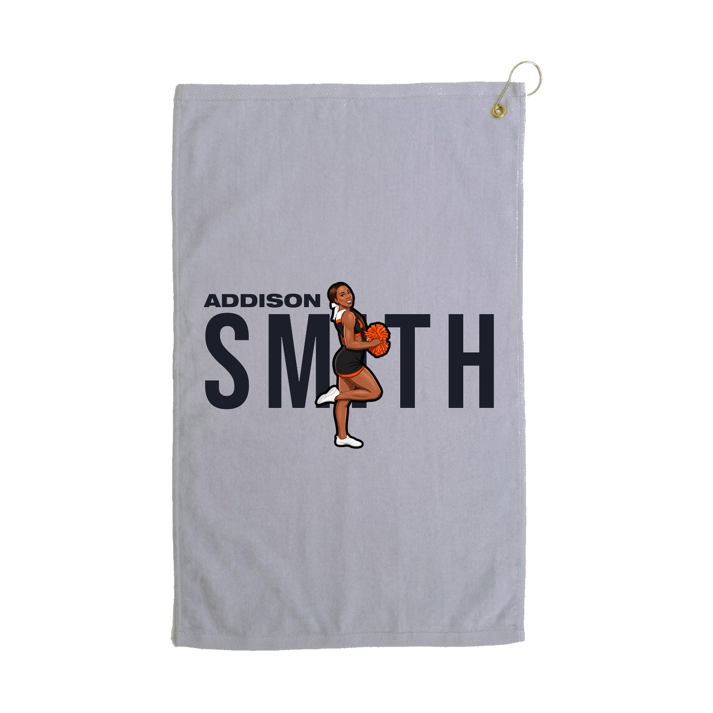 Golf Towel — Player Name in Grey