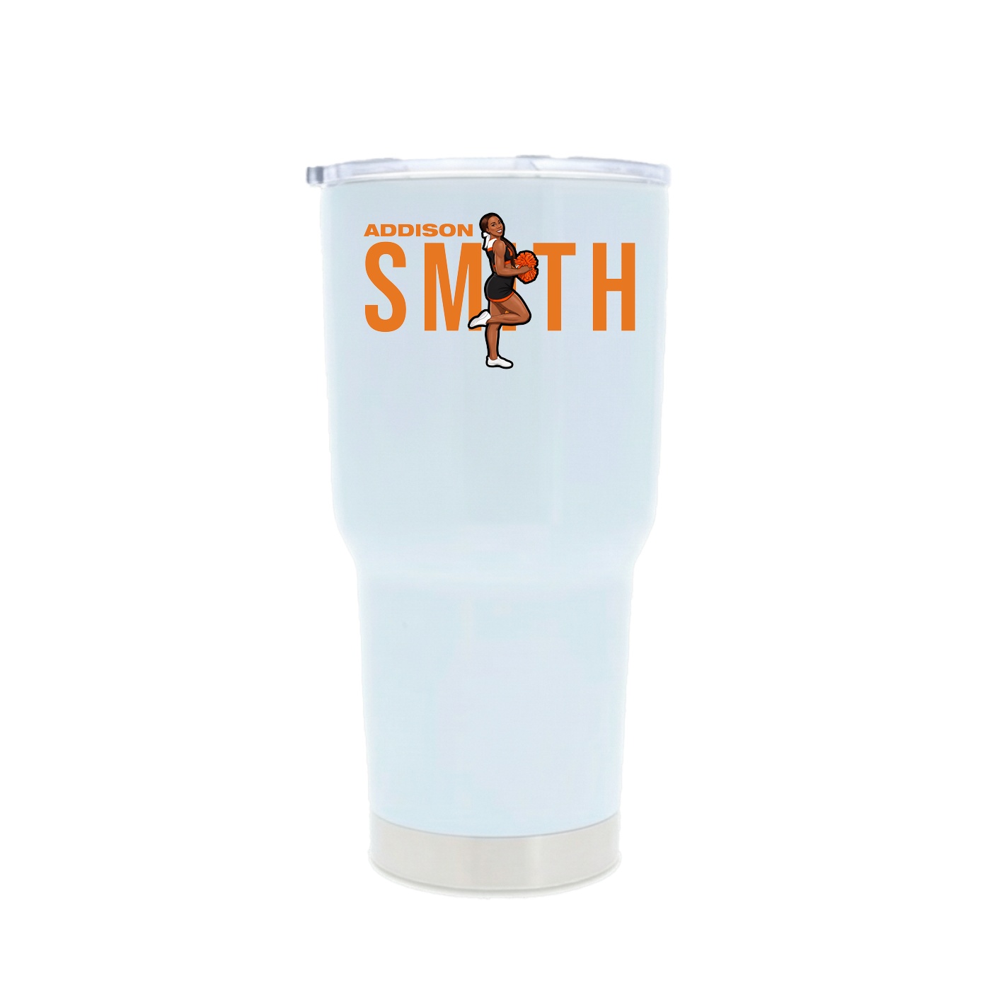 30oz Stainless Steel Tumbler — Player Name in White