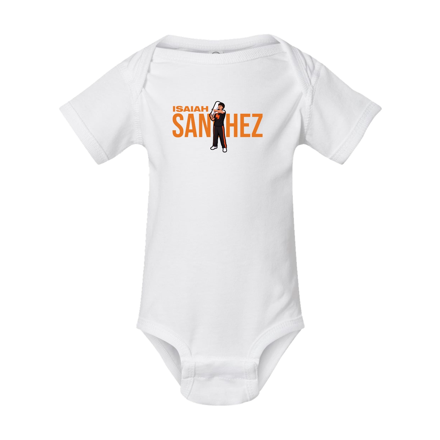 Baby Onesie — Player Name in White