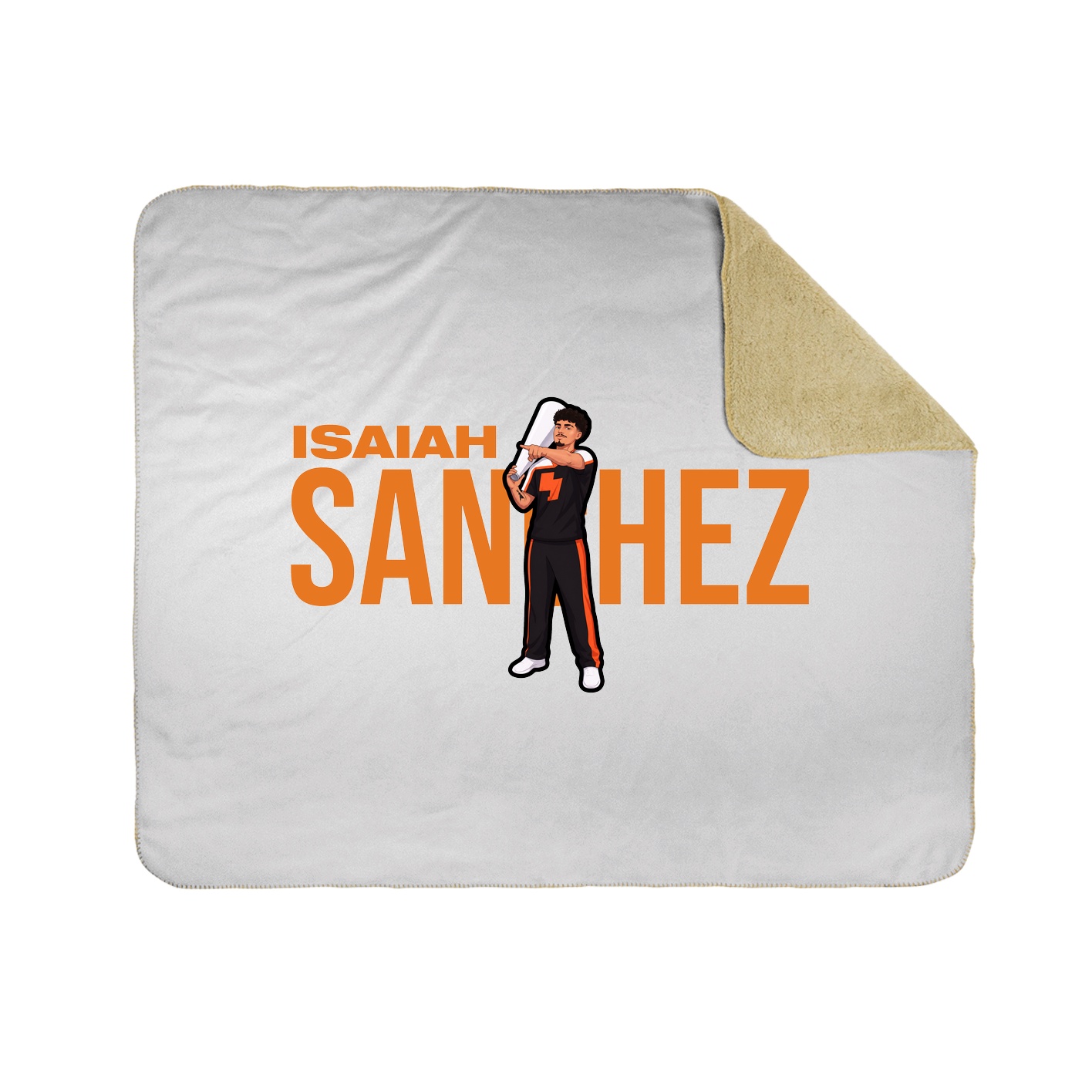 Throw Blanket — Player Name in White