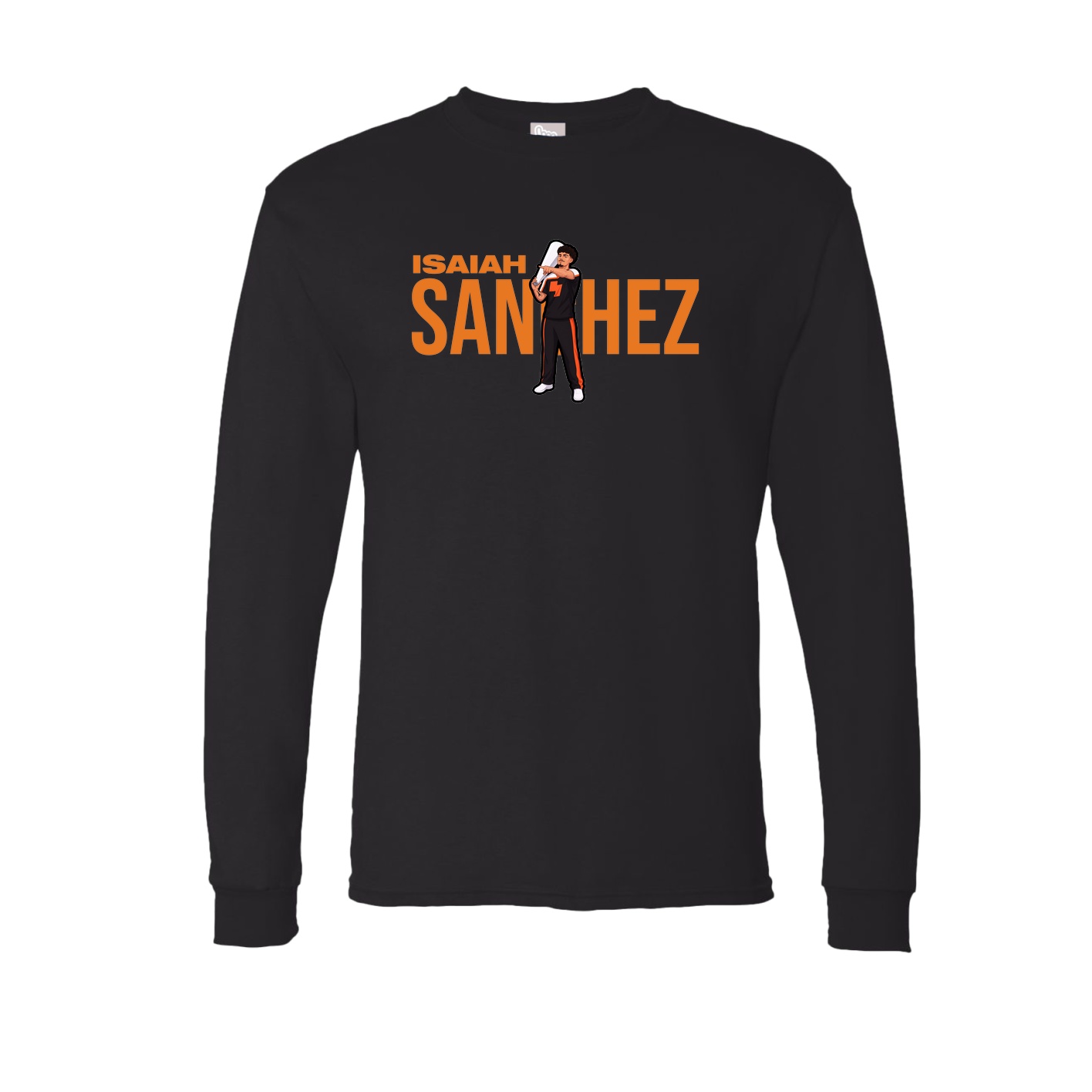 Long Sleeve Tee — Player Name in Black