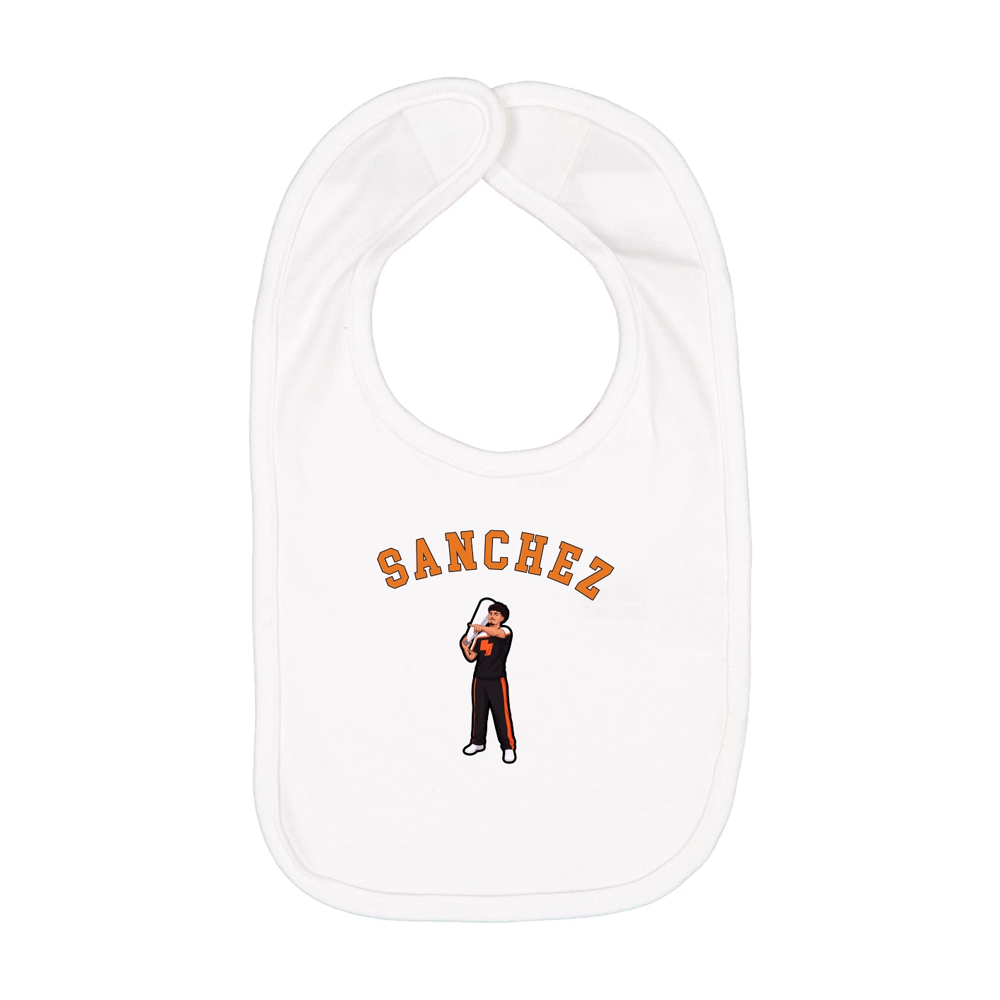 Infant Bib — Shirsey Arch in White