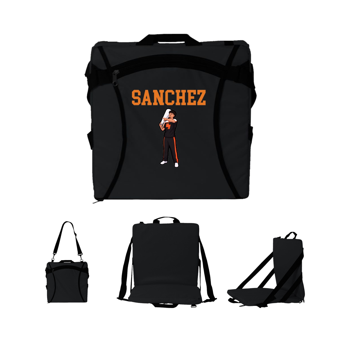 Folding Stadium Seat — Shirsey in Black