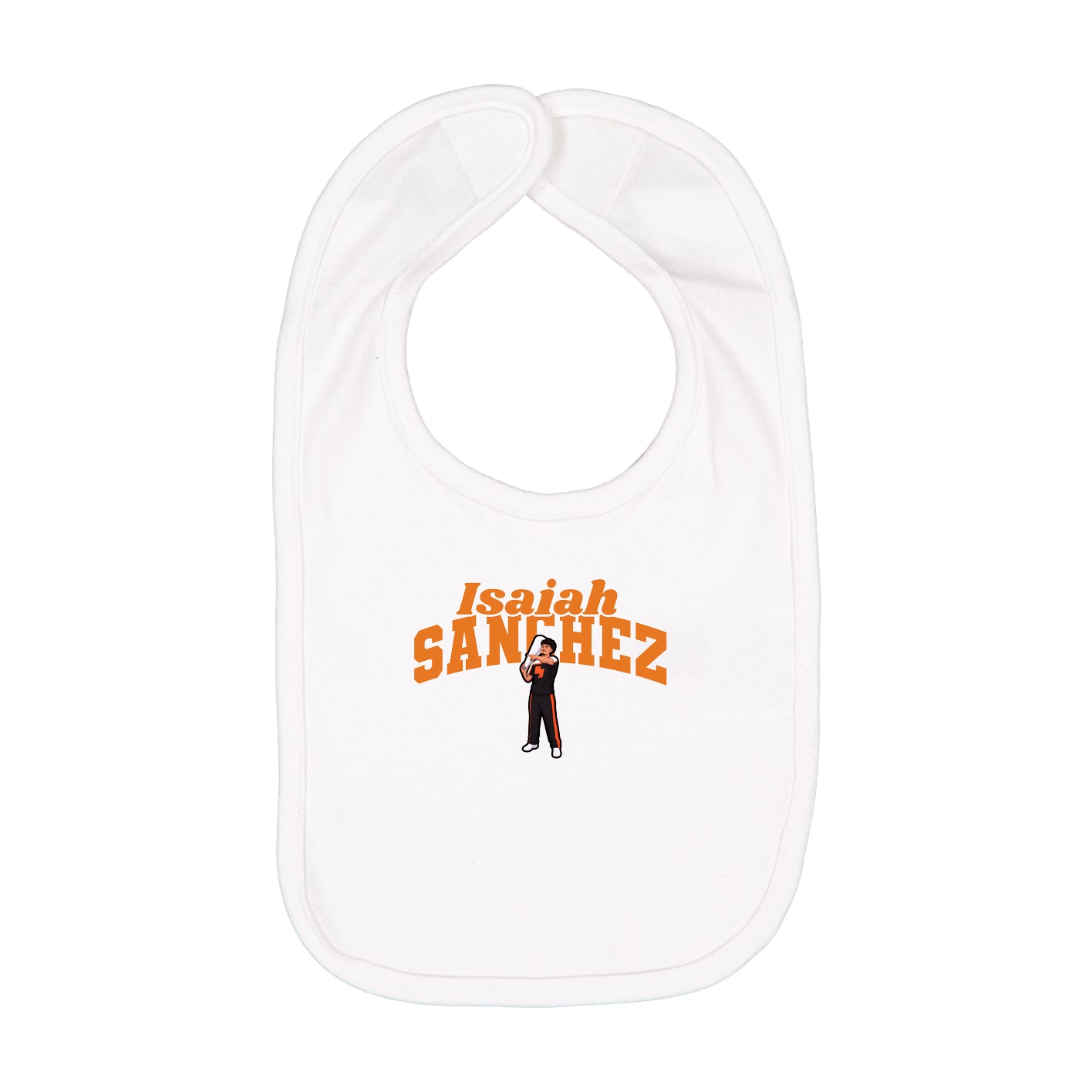 Infant Bib — Signature Arch in White