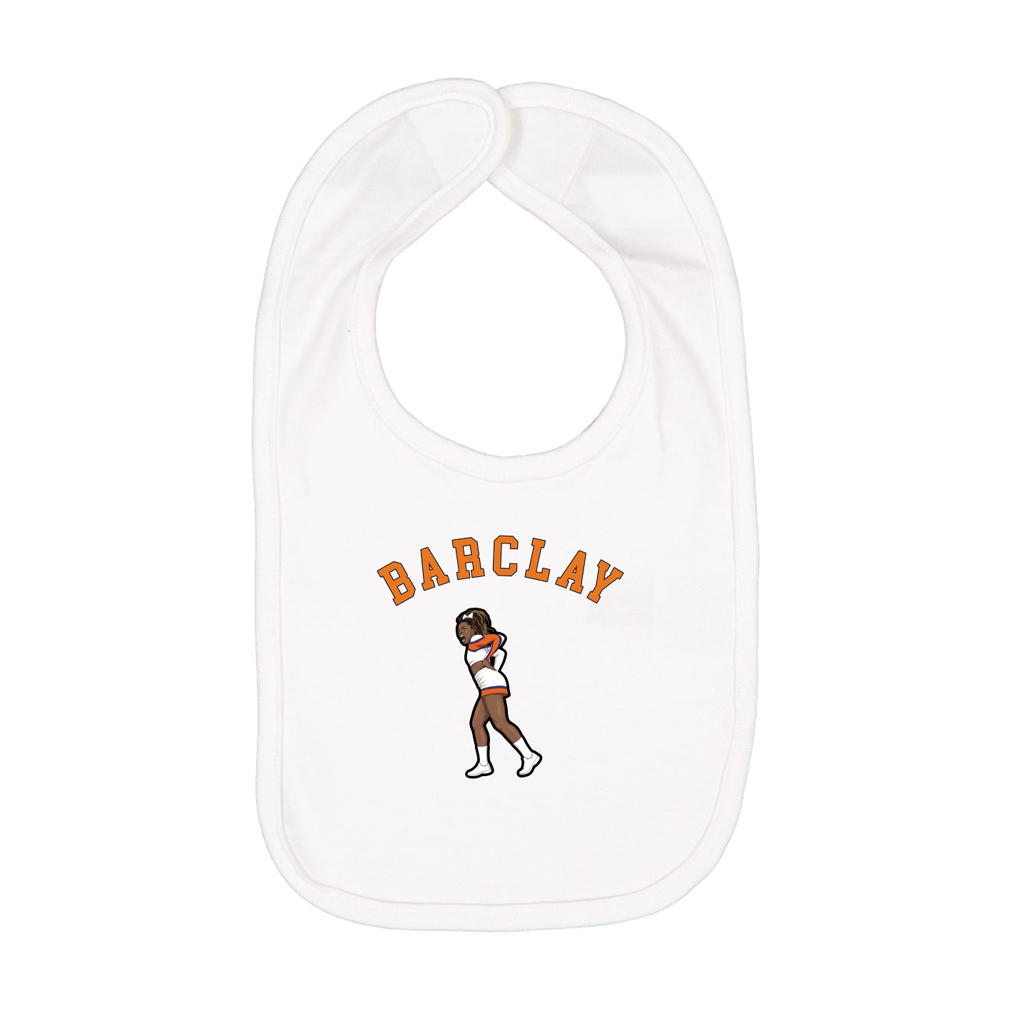 Infant Bib — Shirsey Arch in White