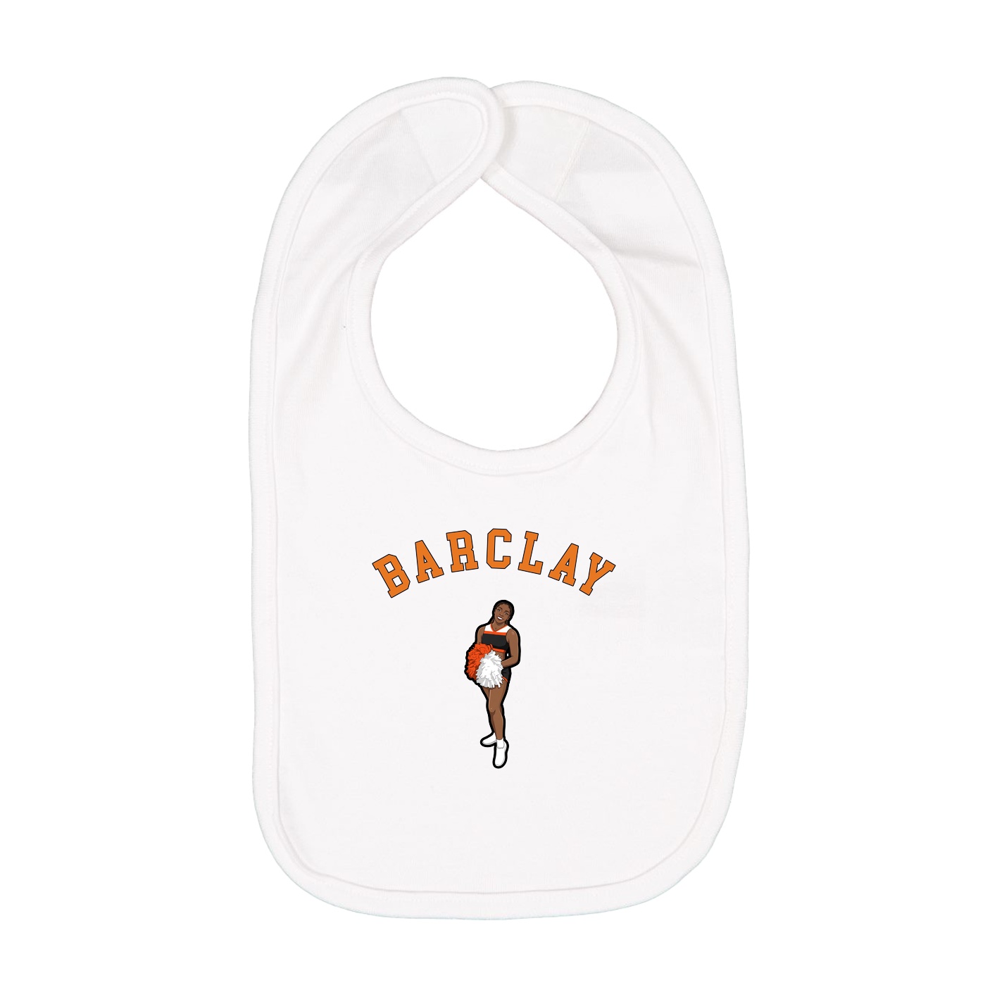 Infant Bib — Shirsey Arch in White