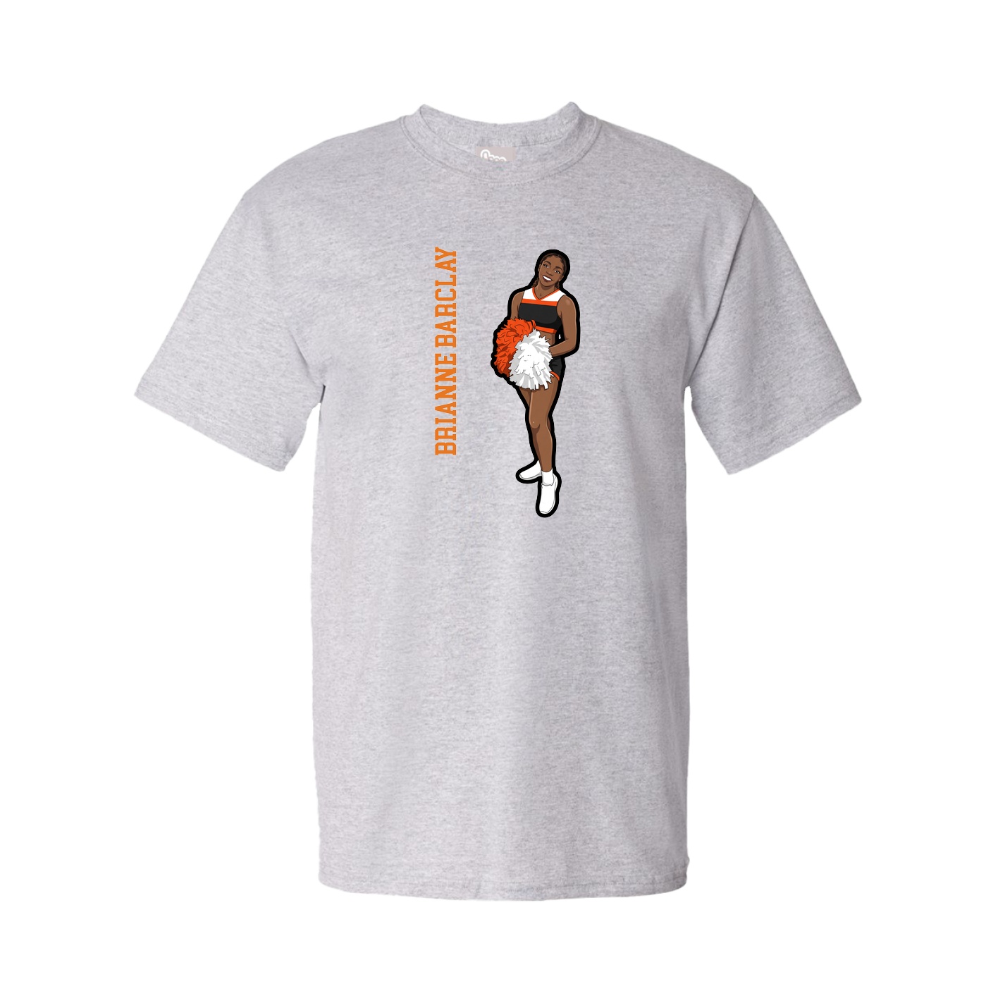 Youth Tee — Name Vertical in Grey