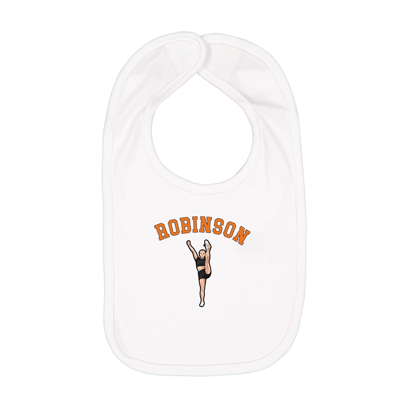 Infant Bib — Shirsey Arch in White