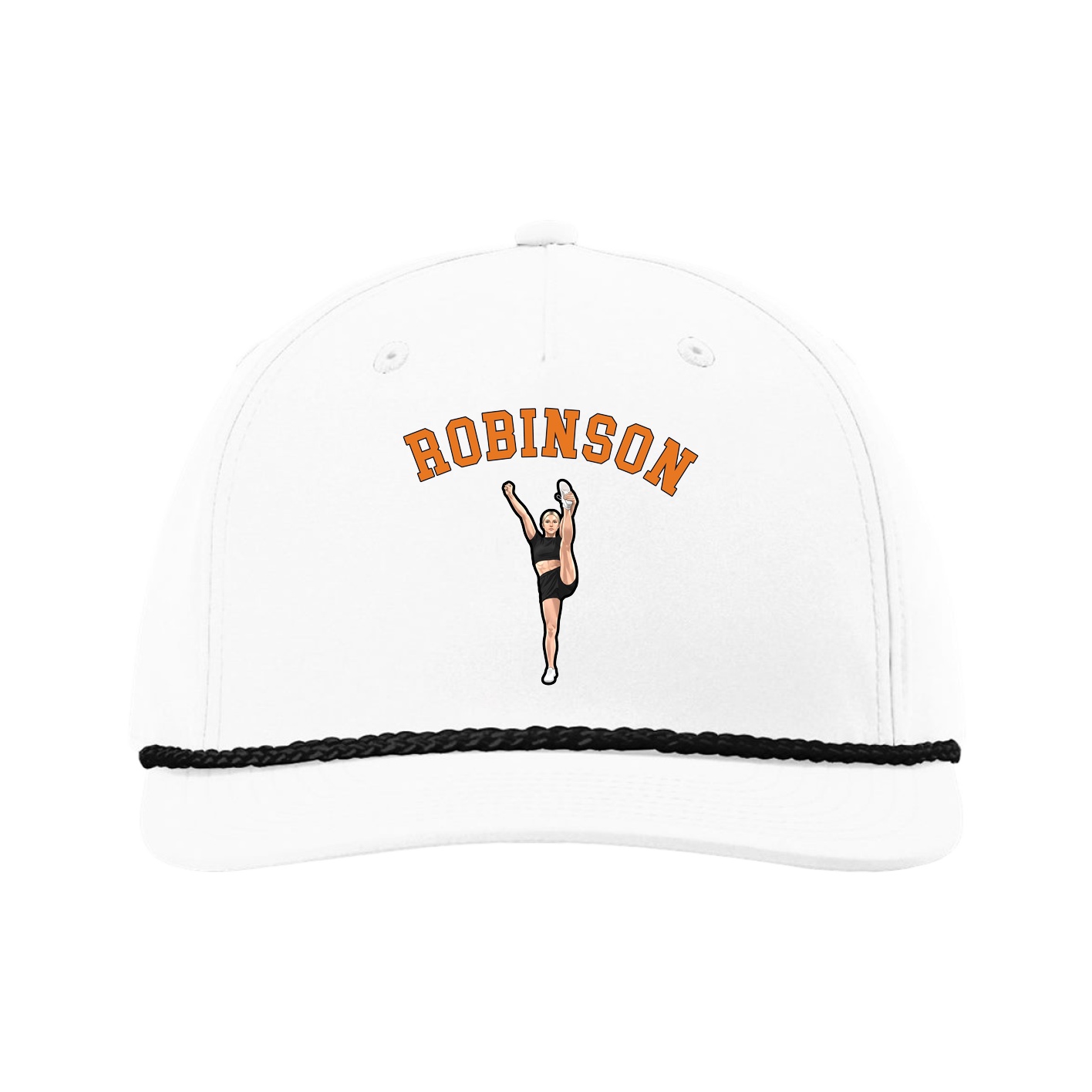 Five-Panel Classic Rope Cap — Shirsey Arch in White